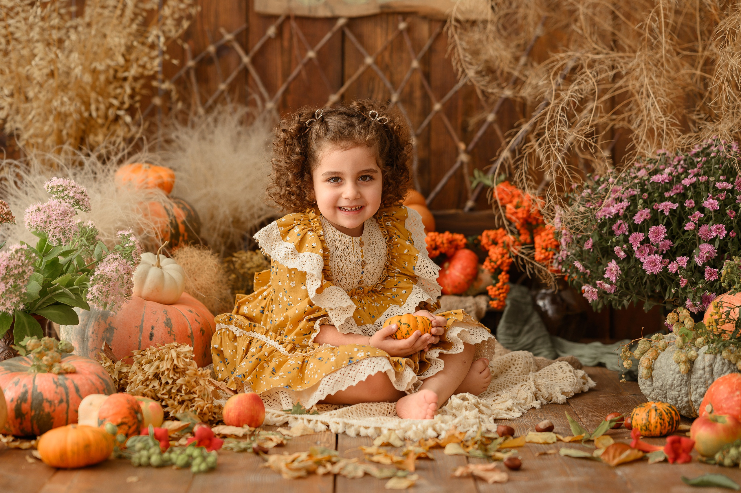 Еве годик. Тыквочки. Детский и семейный фотограф Ирина Гладких