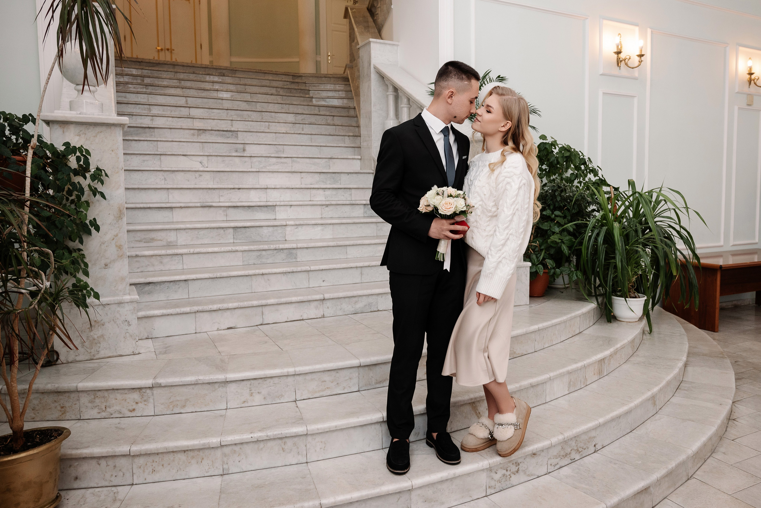 Александра и Алексей, роспись и прогулка зимой. Свадебный и портретный фотограф в Липецке Юлия Свит