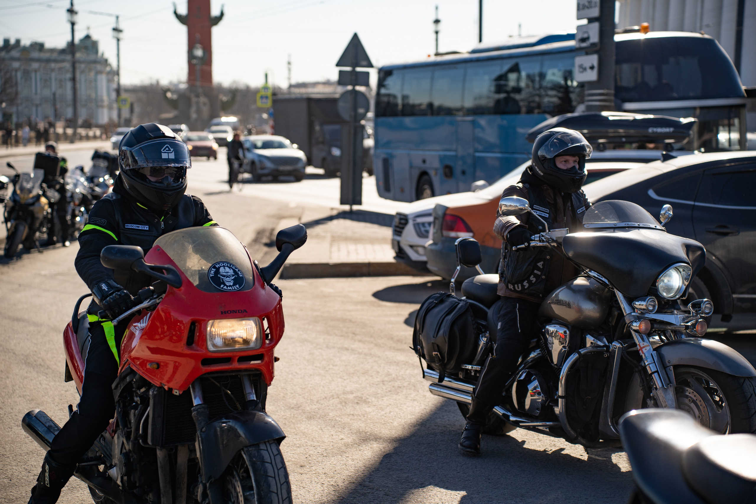 Весенний прохват мотоклуба Normans Riders MC. Концертный и репортажный фотограф в Санкт-Петербурге Слава Пахомов