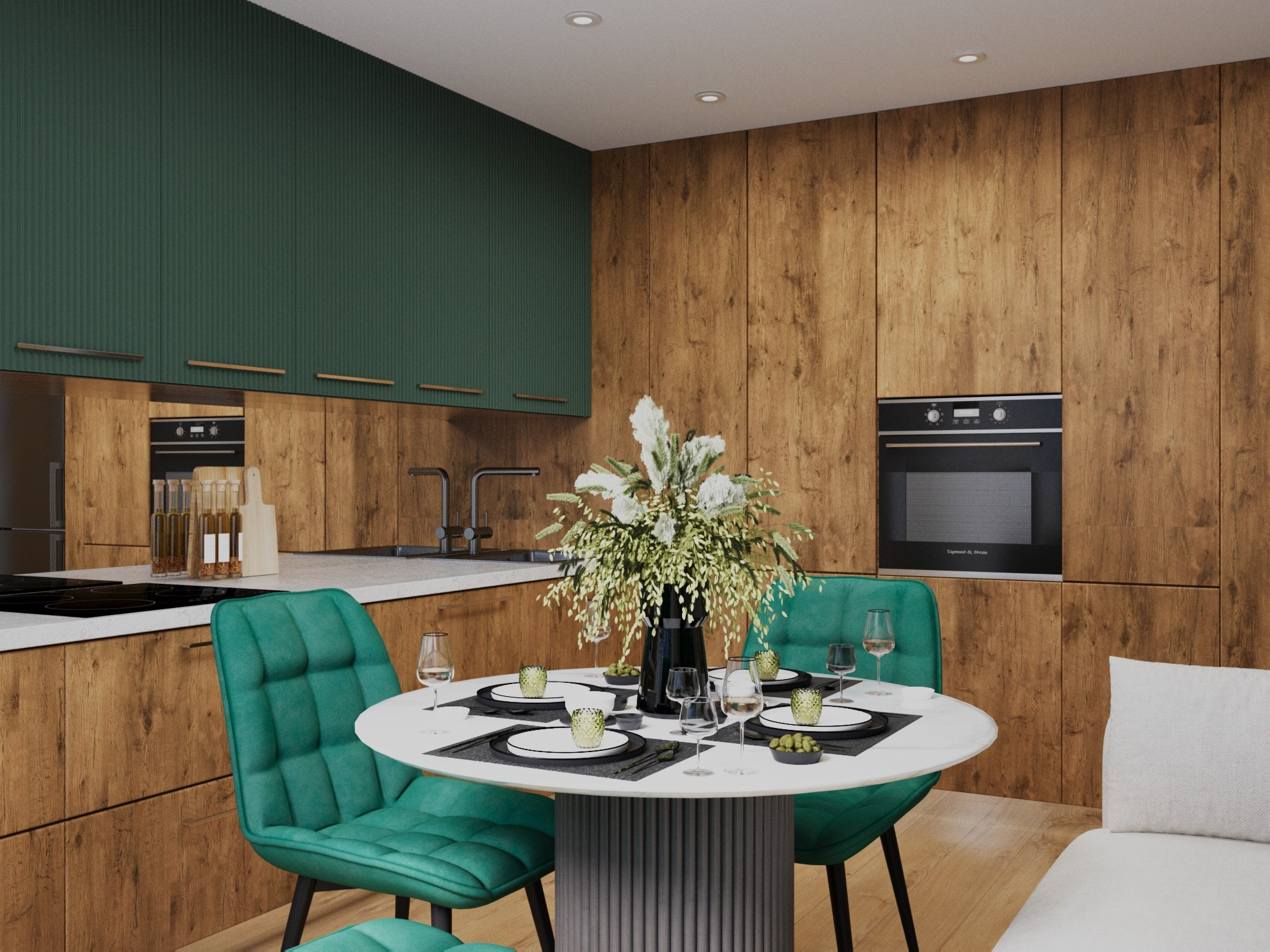 Кухня для молодой пары (г. Кемерово). Ирина Змазнева_Дизайнер интерьера_Новосибирск