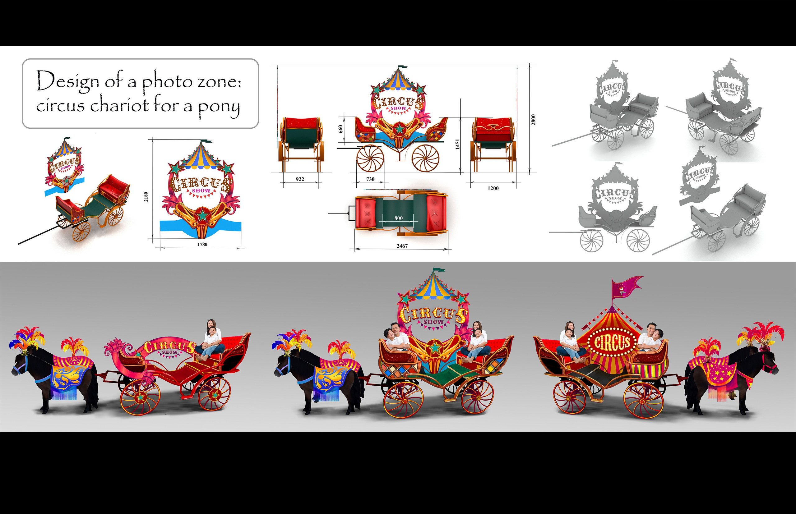 PLATFORMS FOR THEMED PARKS. Munina Dina. Set design portfolio