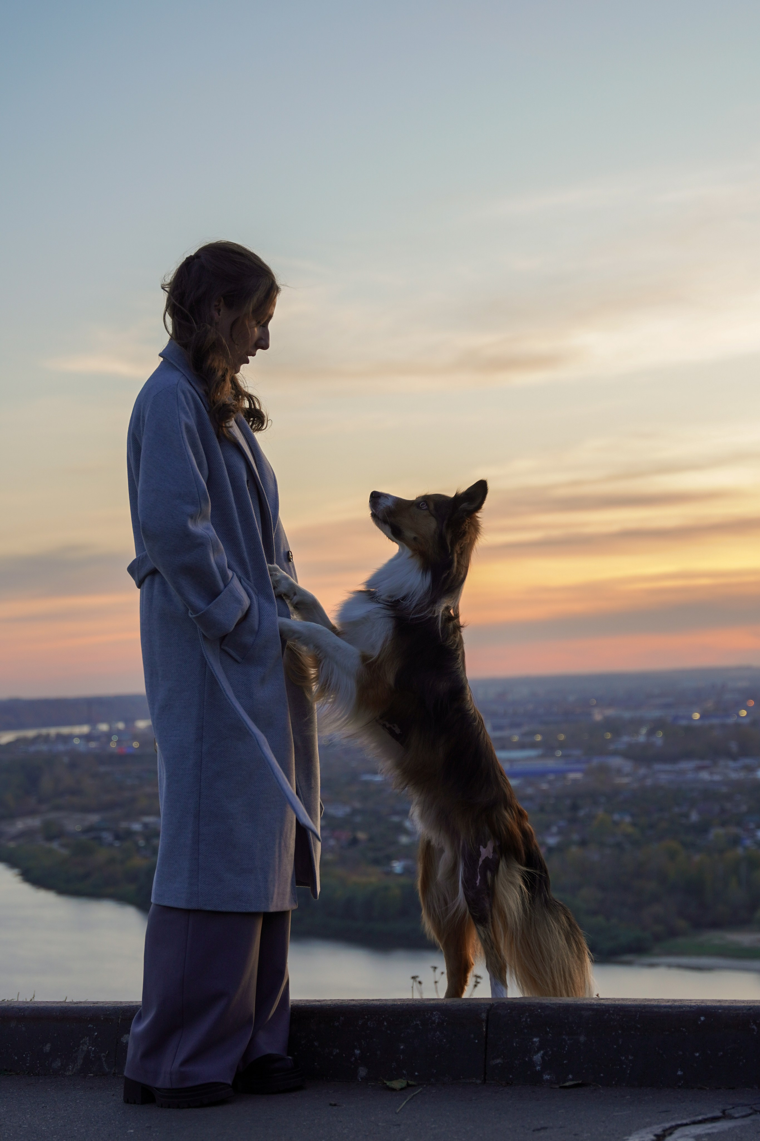 Девушка с собачкой в парке. Главная