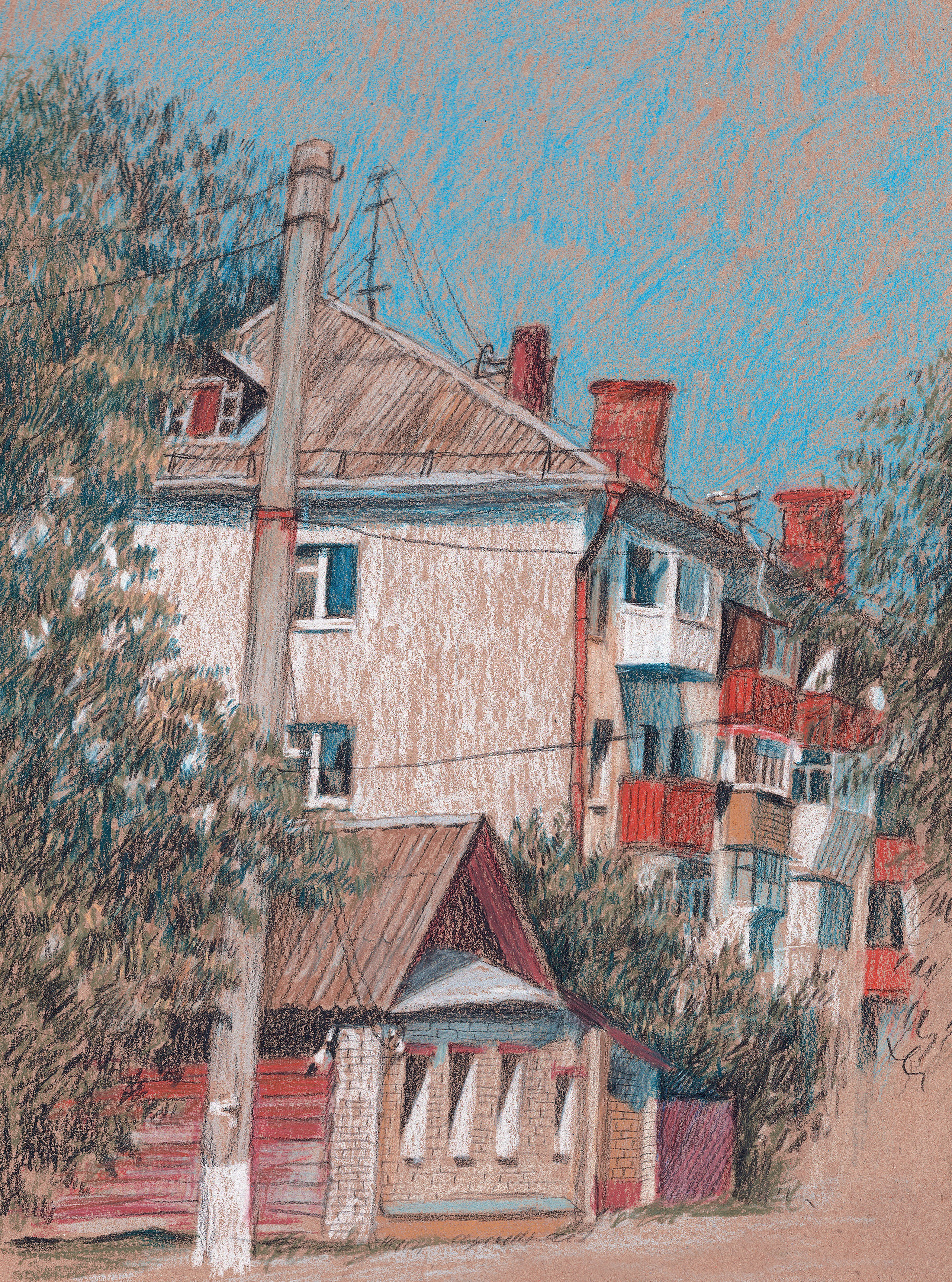 Домики. Художник Карина Милосердова