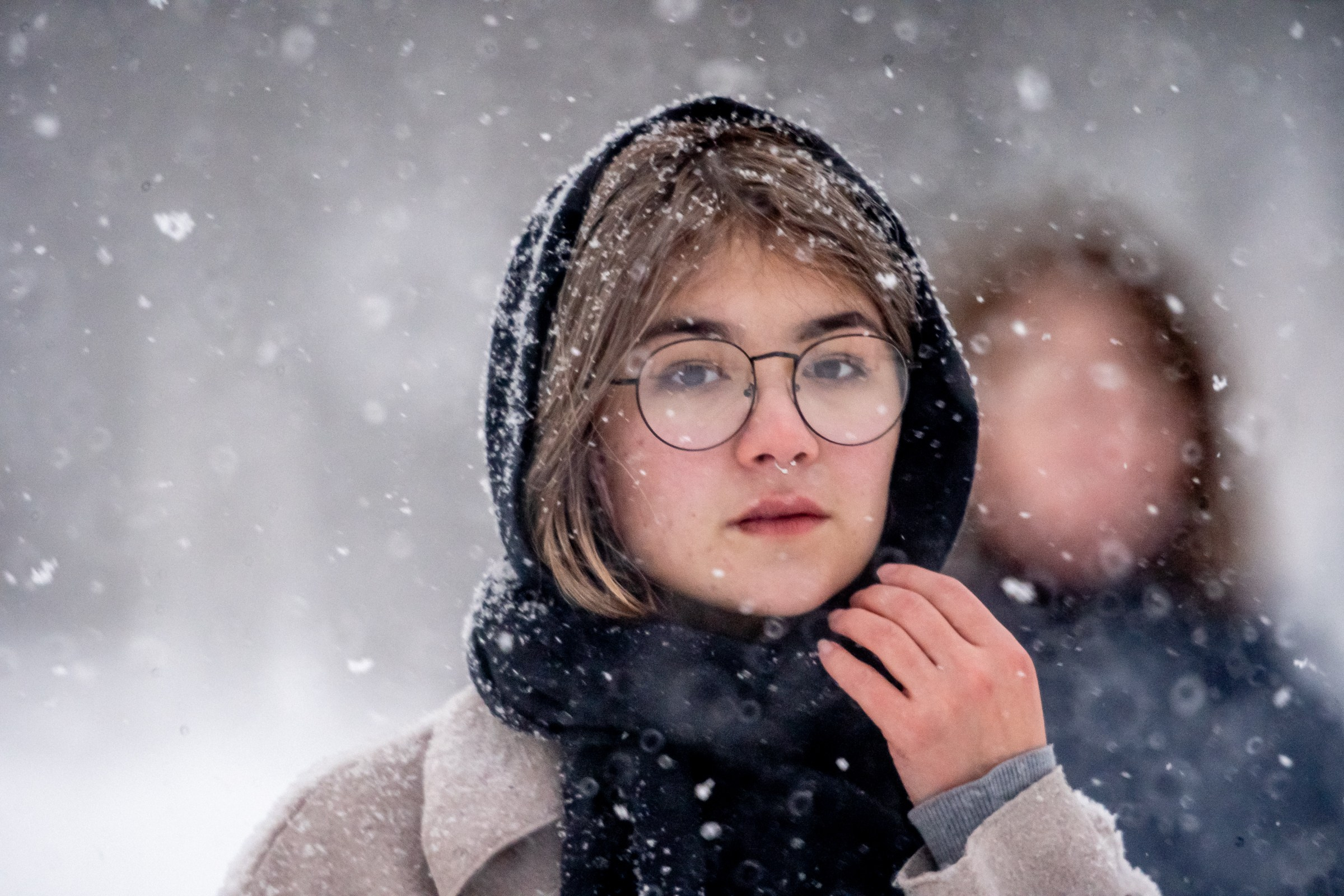 Фрося. Снегопад. Портретный фотограф в Санкт-Петербурге Александр Быстрицкий