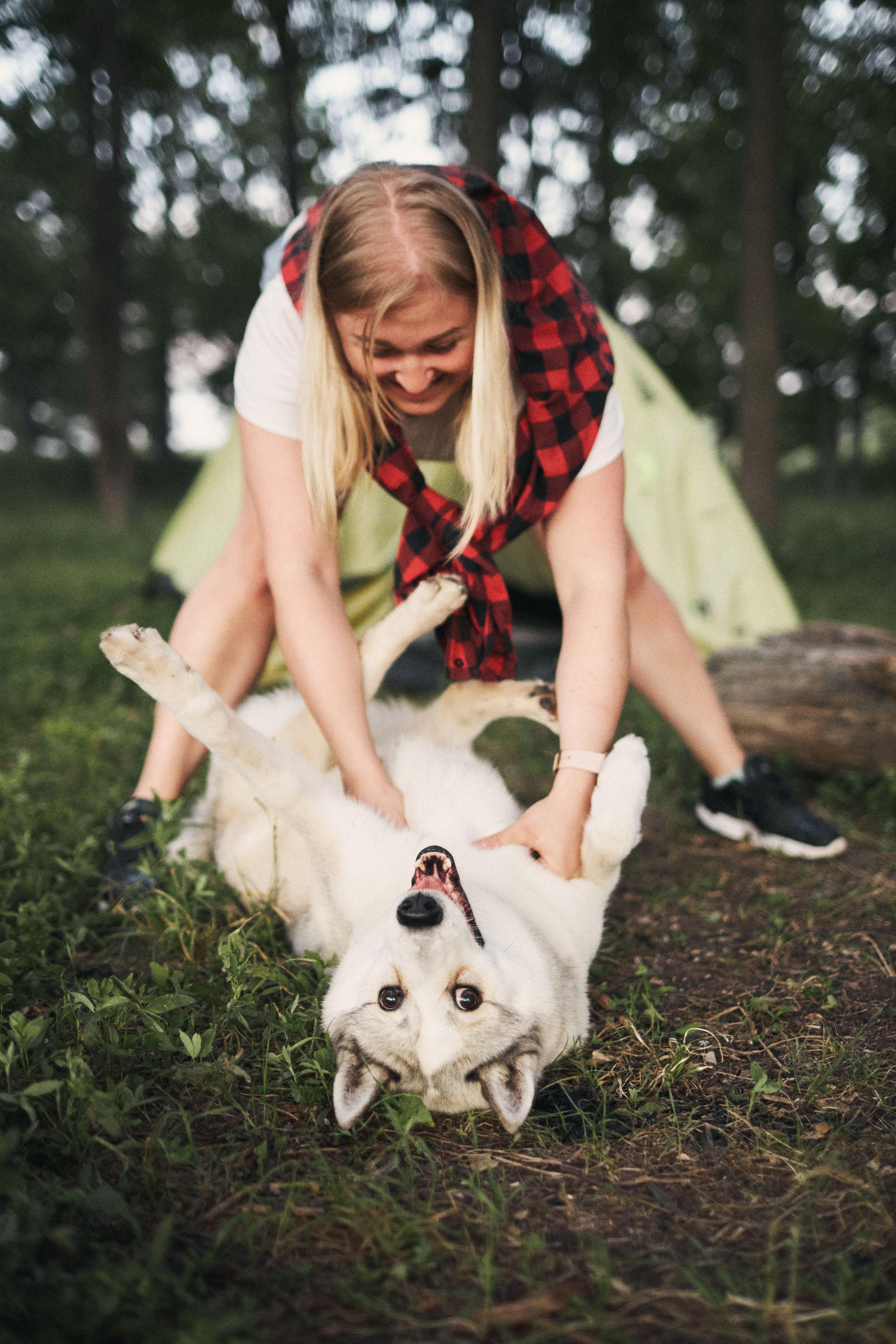 Несс ночует в палатке