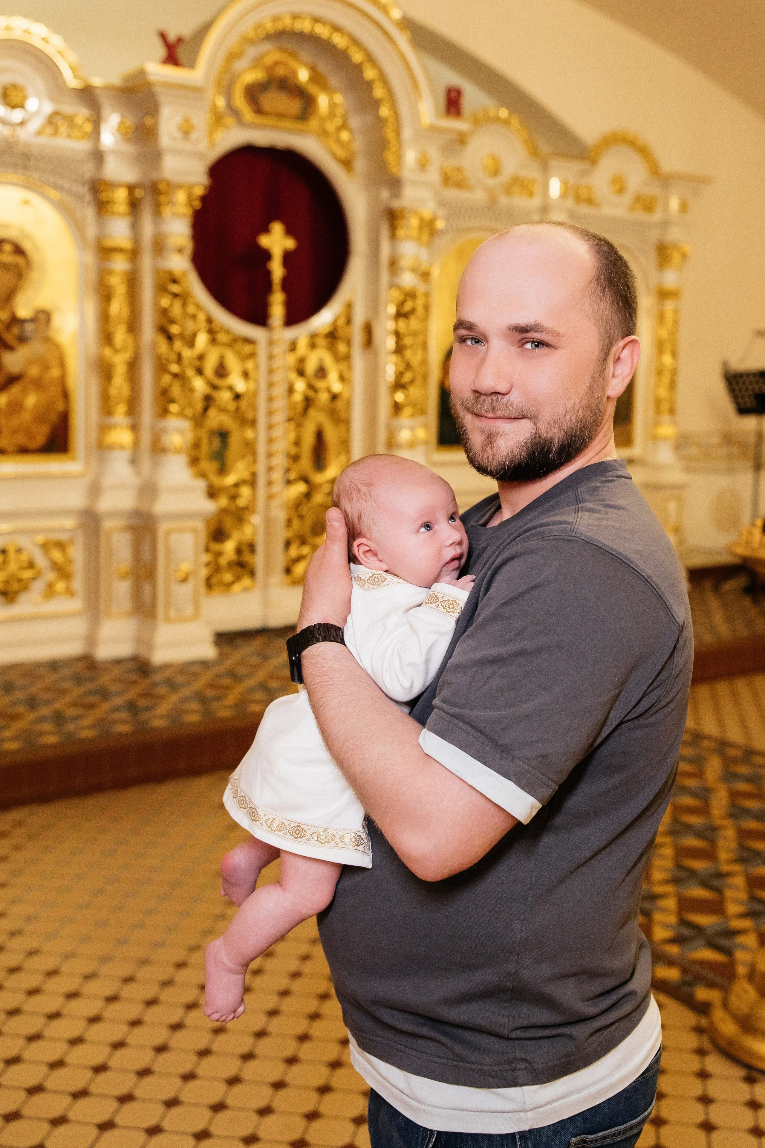 Таинство Крещения Максима и Александра. Храм Покрова Пресвятой Богородицы