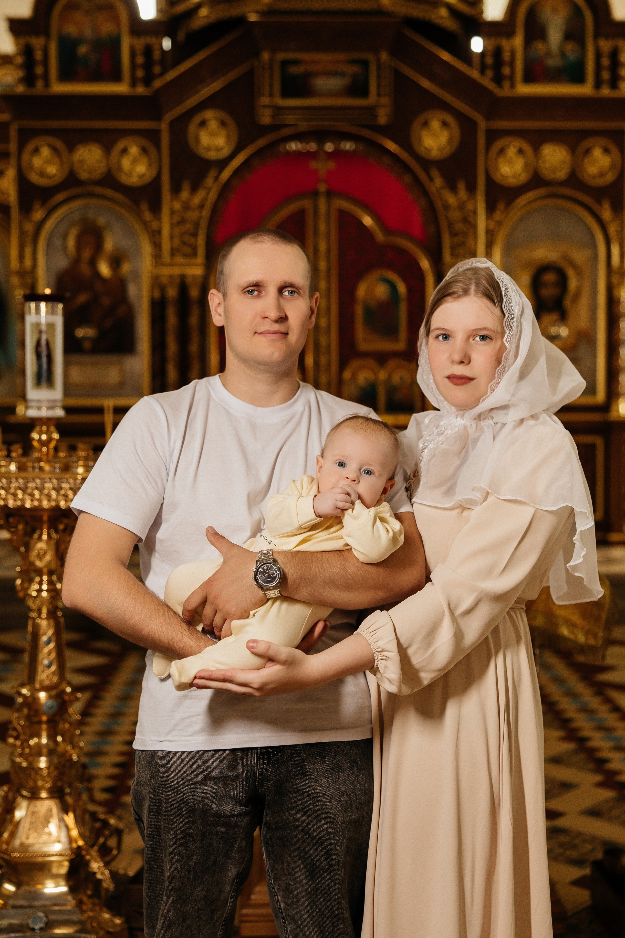 Таинство Крещения Мирославы. Церковь Иоанна Кронштадтского. Семейный фотограф в Рязани и Рязанской области