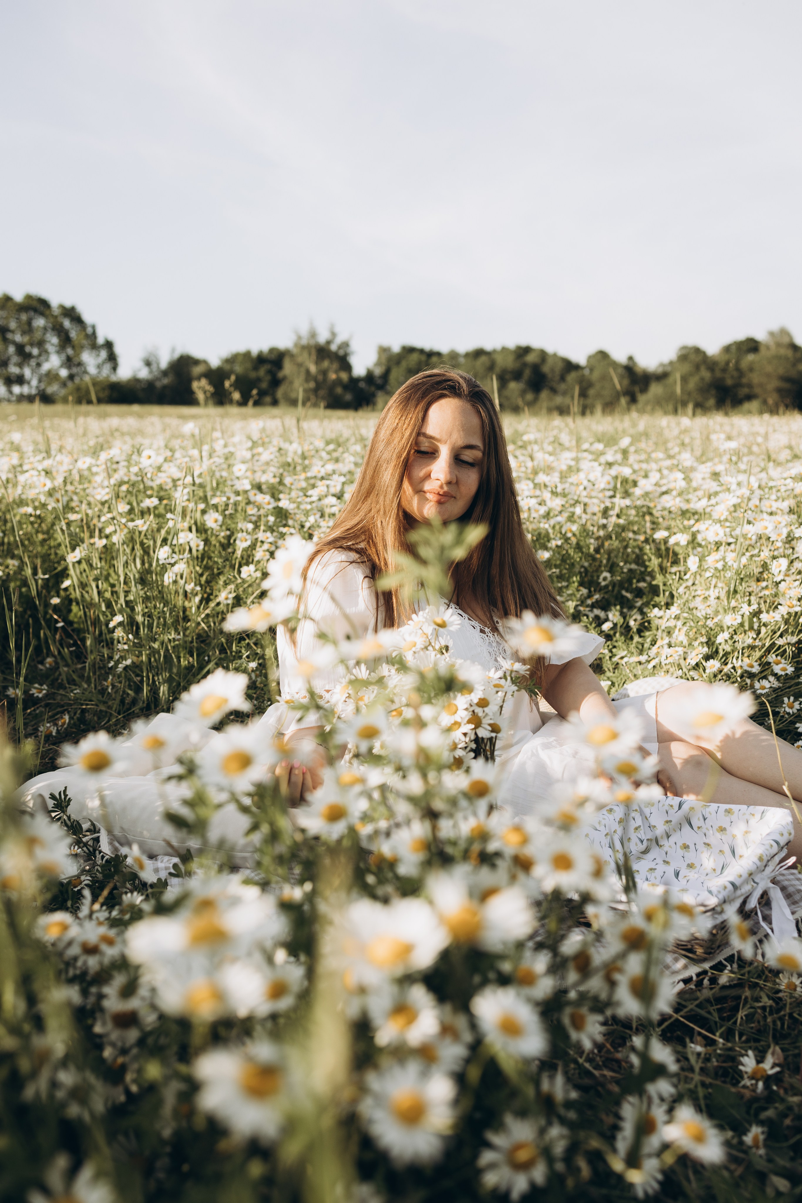 Маша и ромашки. Семейный фотограф в Москве Виктория Ястребинская