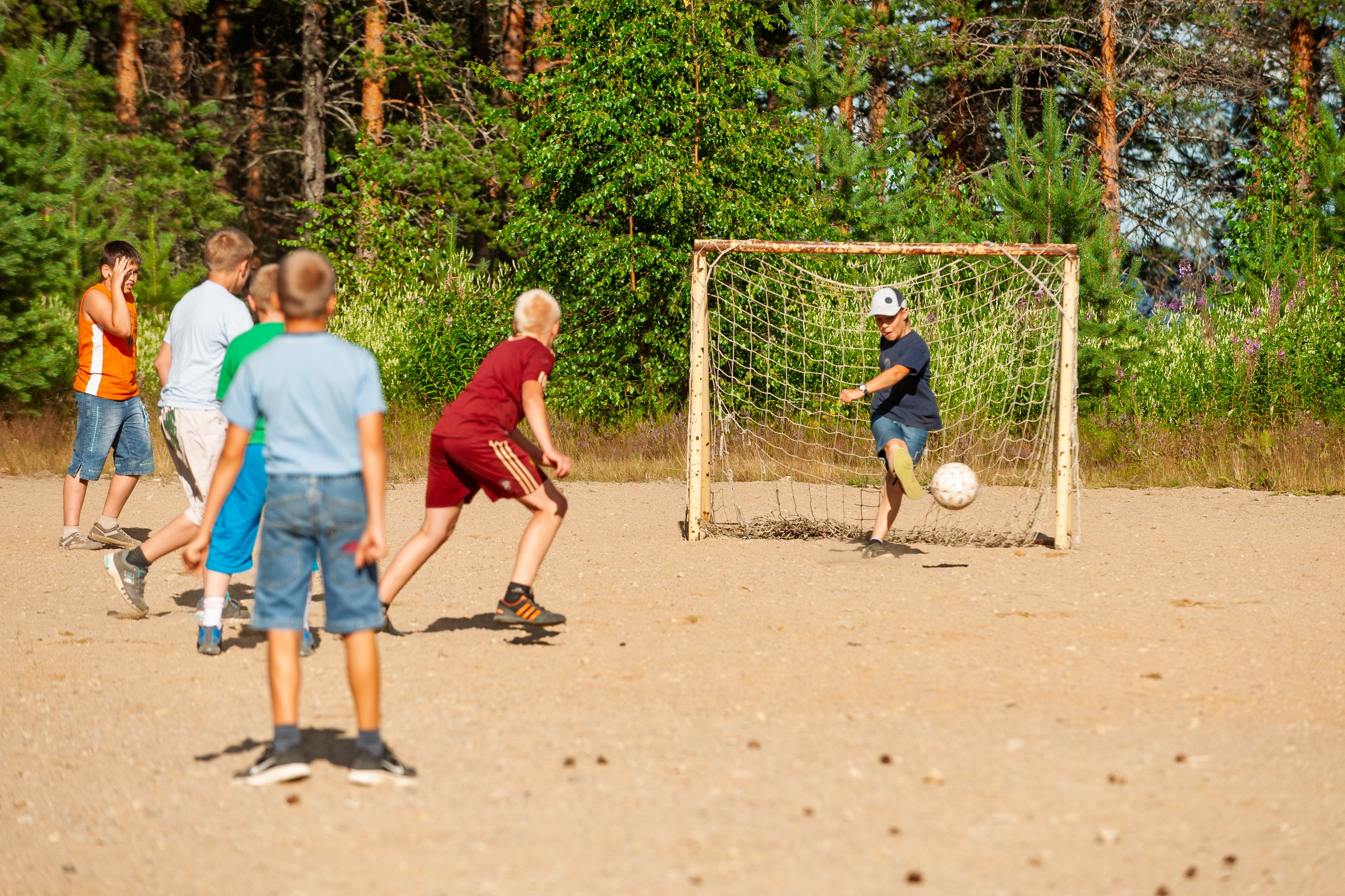Летние тренировочные боры Школы Боевых Искусств «МОН» 2012 г. Карелия, футбол
