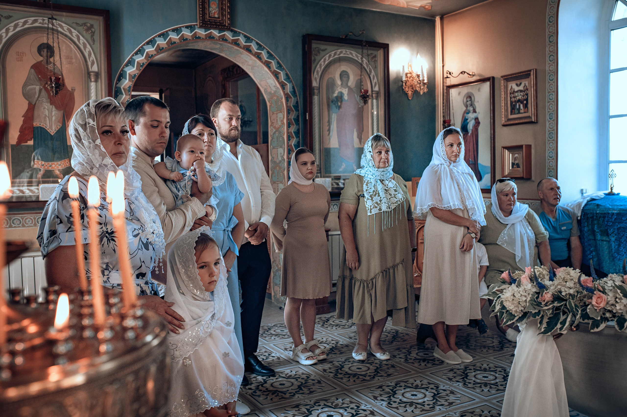 Съемка таинства крещения в Красноярске. Фотографы крещения/венчания  Красноярск Татьяна и Вячеслав Переваловы