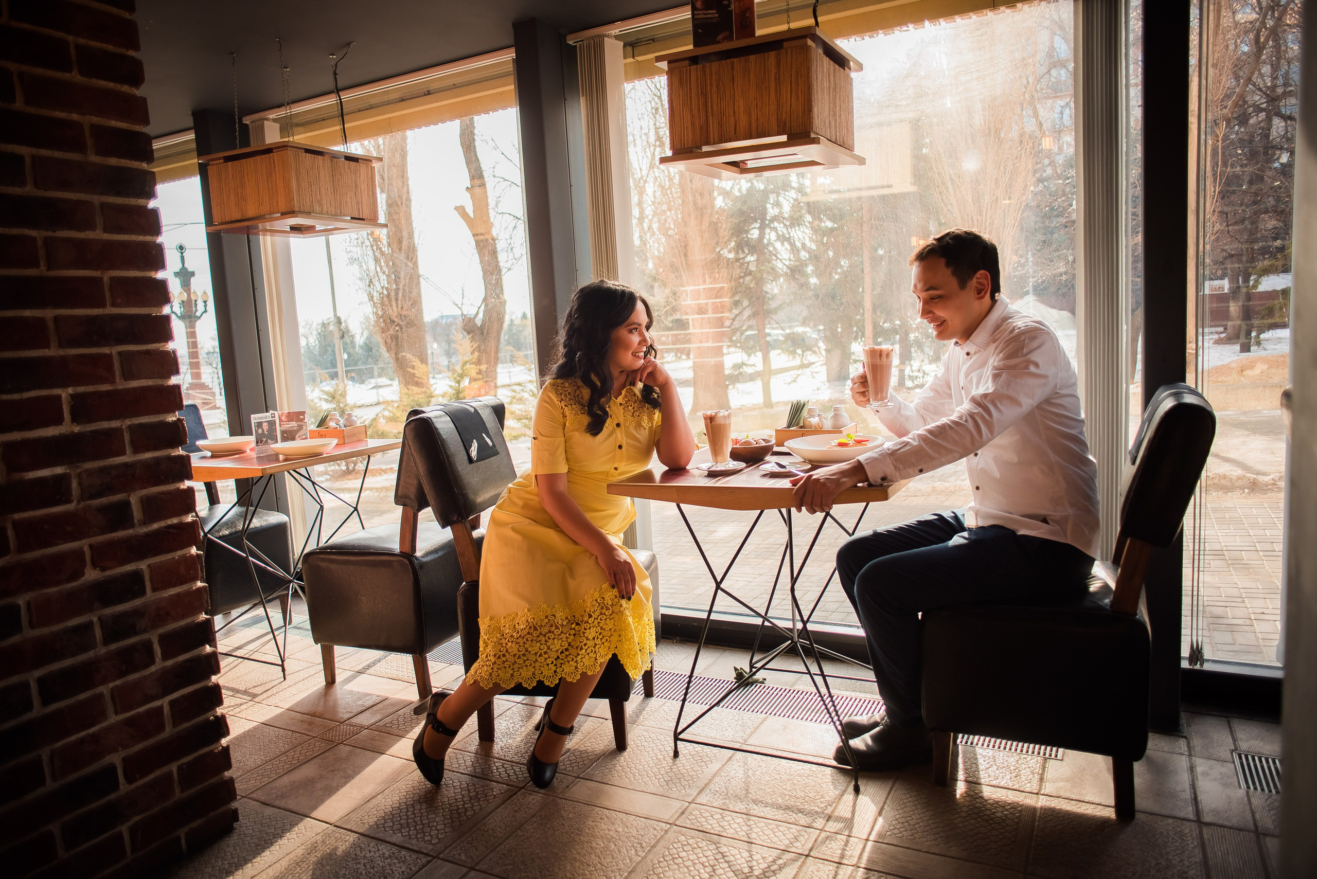 Зима+кафе. Свадебный и семейный фотограф Яна Стражева. Волгоград, Москва