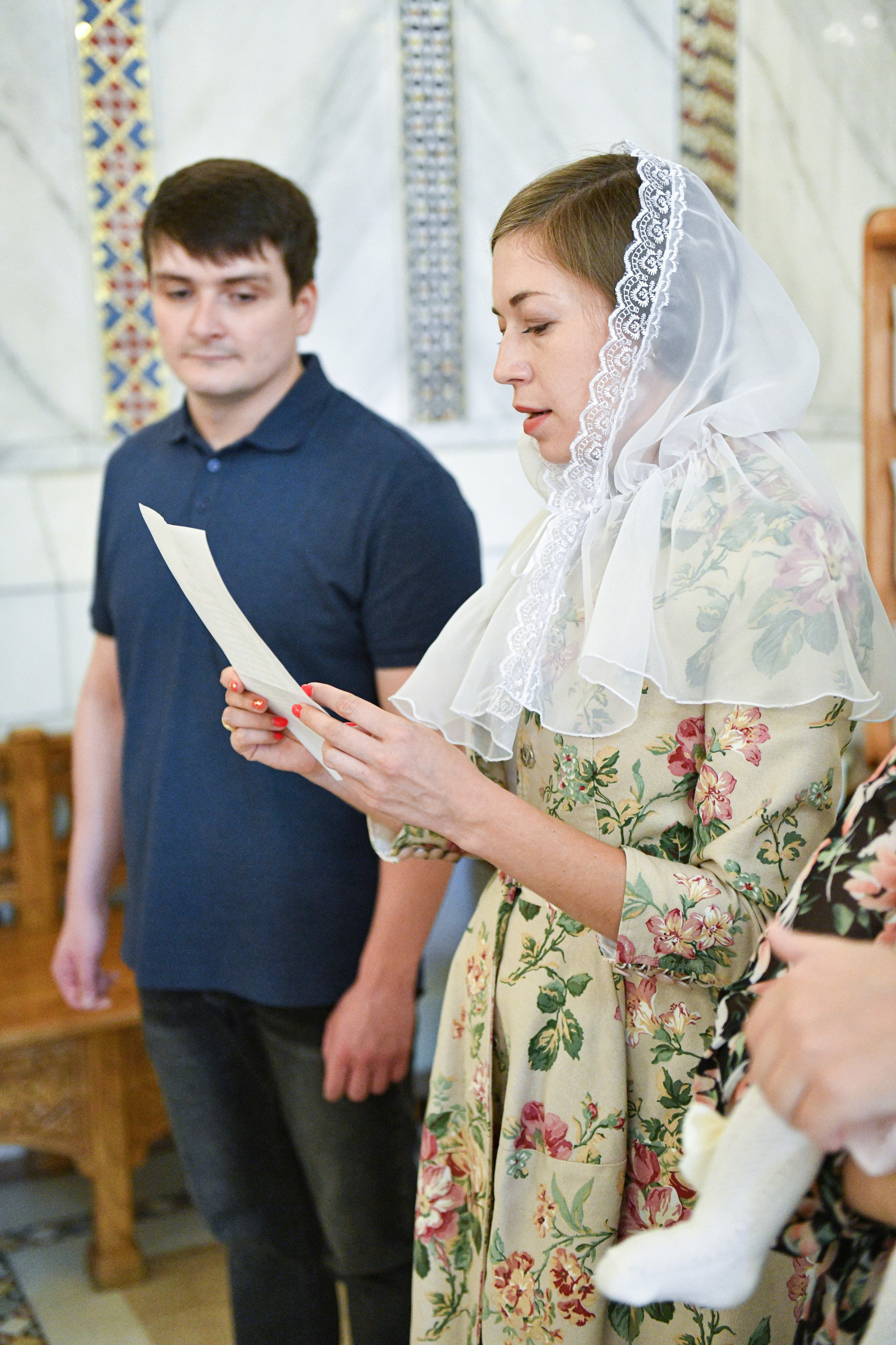 Крещение Марии. Церковь Покрова Пресвятой Богородицы в Ясенево. Свадебный и портретный фотограф в Москве Галина Борисова