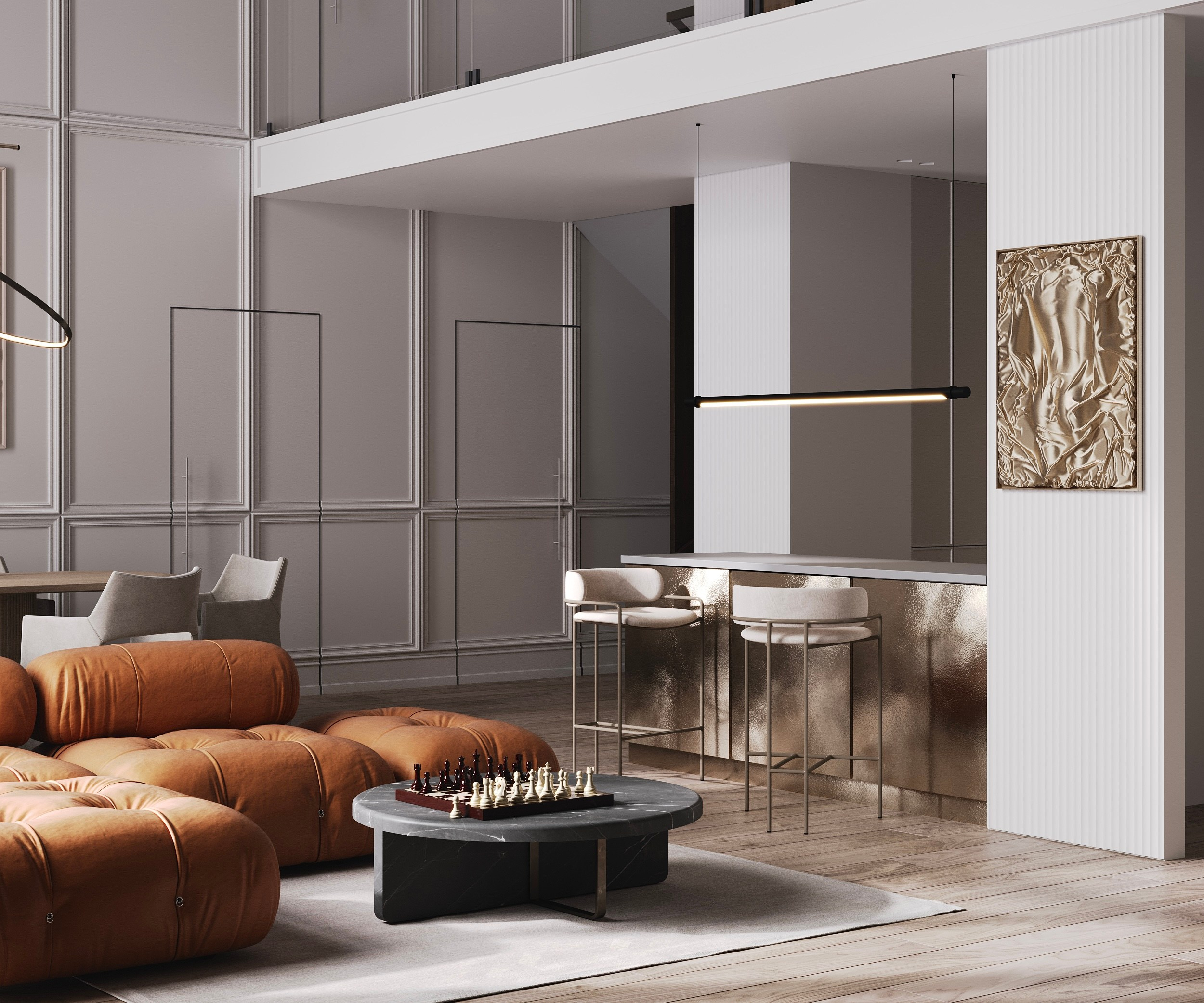 Apartment in Imperial Club, Saint Petersburg. Cg artist Shchapov Dmitry