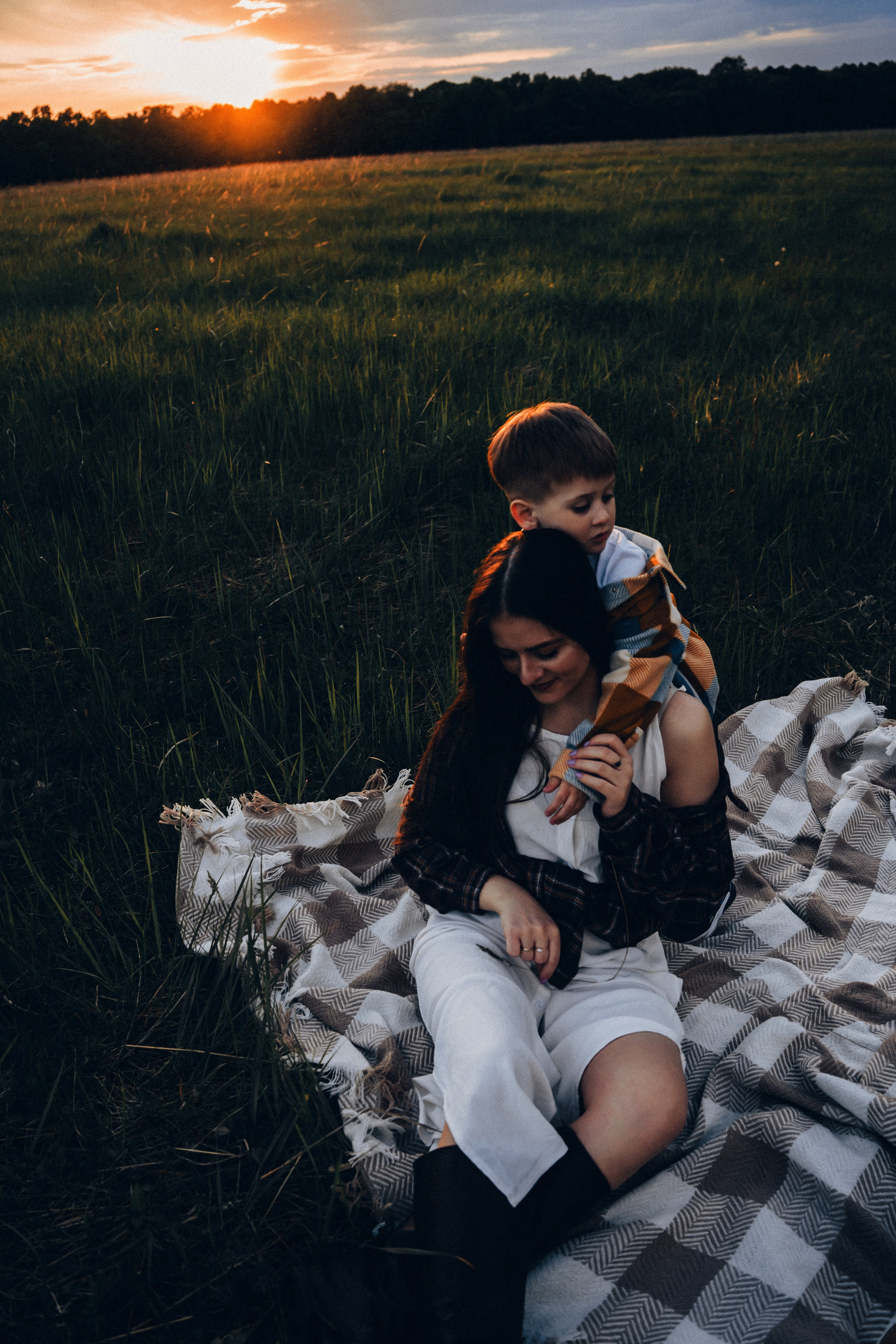 Семейная съемка на закате