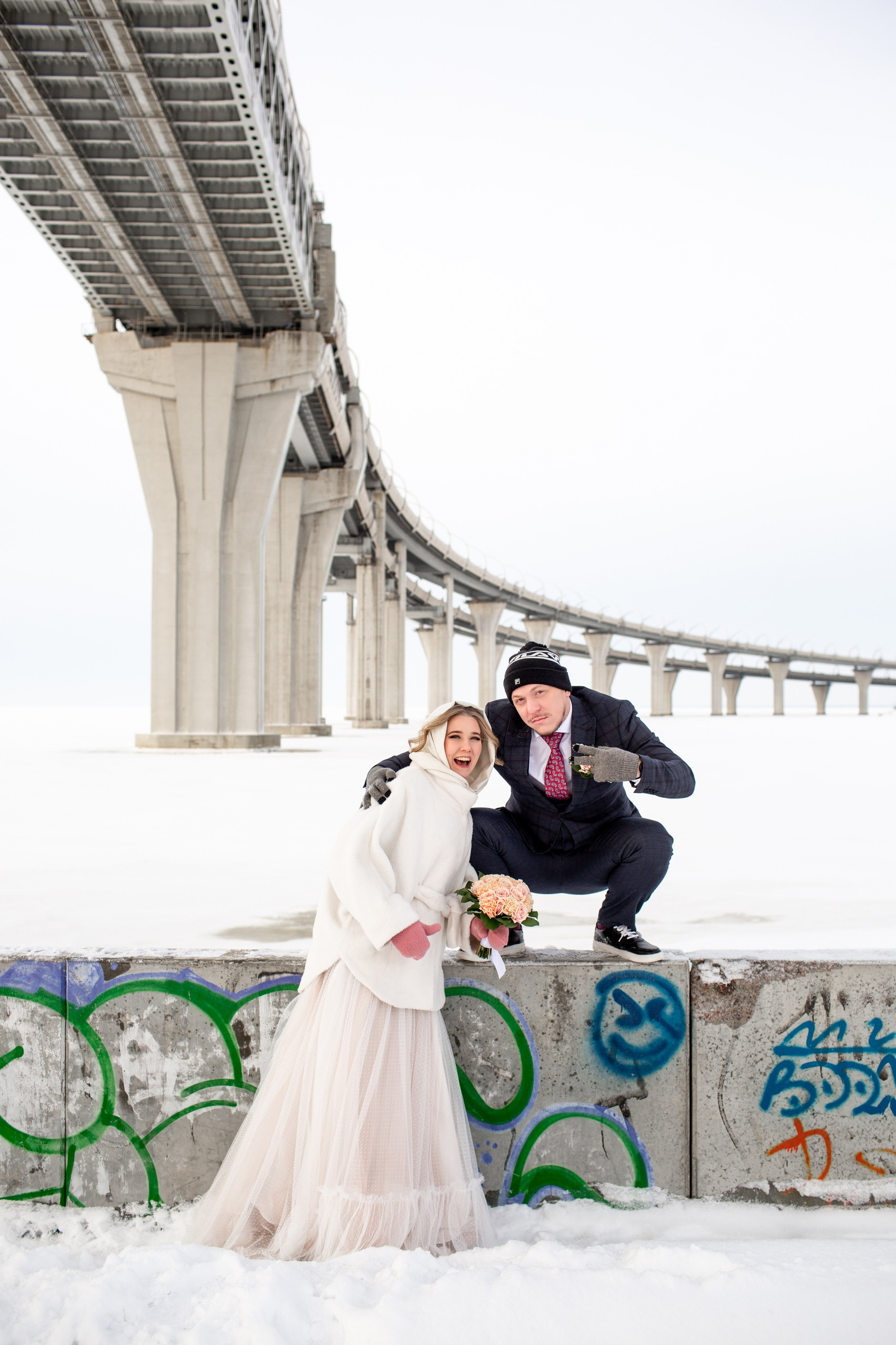 Свадебная фотосессия зимой. Свадебный фотограф Кирилл Белый