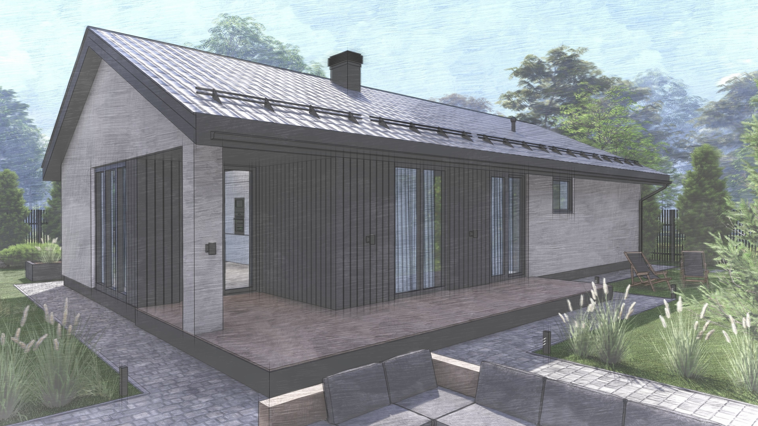 Архитектор-ГАП Елена Панова | Проект дома типа микея 100 м2. РАЦИОНАЛЬНЫЕ ДОМА 150-350 м2 В МОСКВЕ И МО