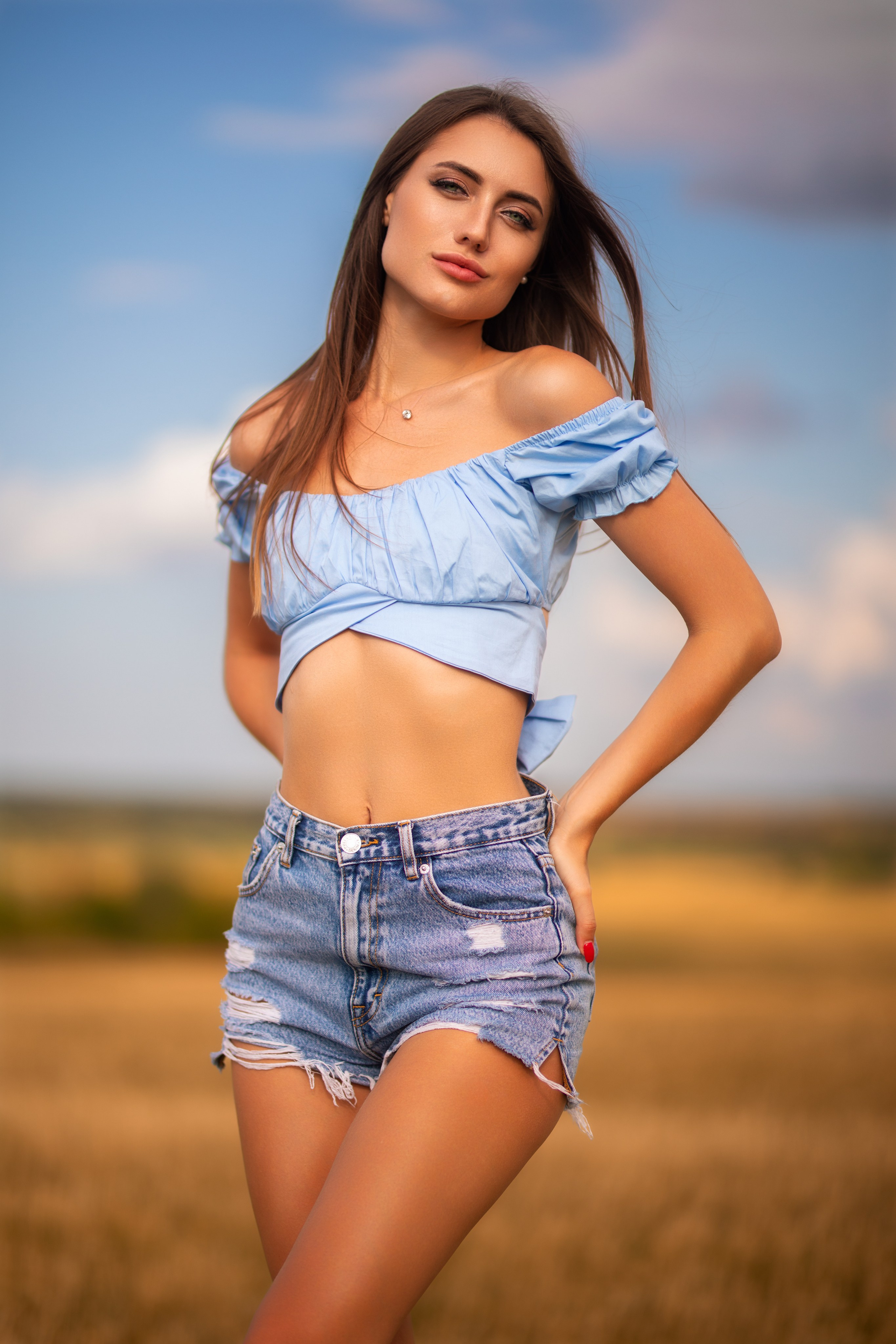 Летний фотосет с Анастасией в полях на природе в формате для «себя»