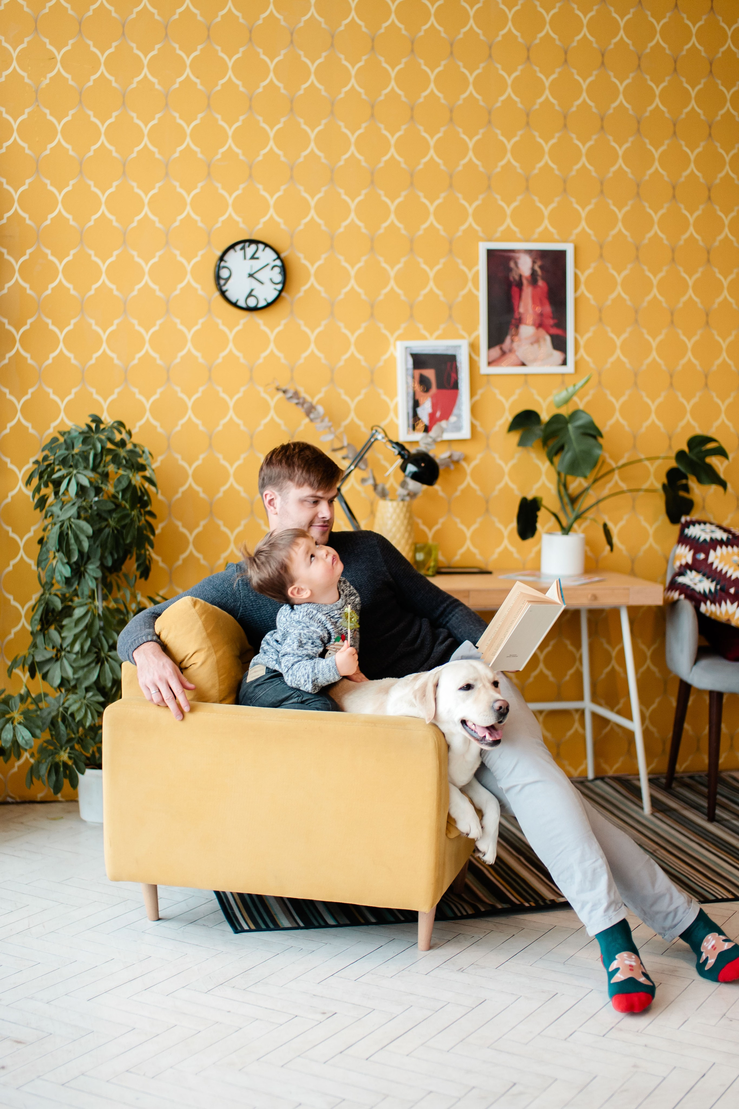 Семейная Новогодняя фотосессия в студии, фотограф в Москве