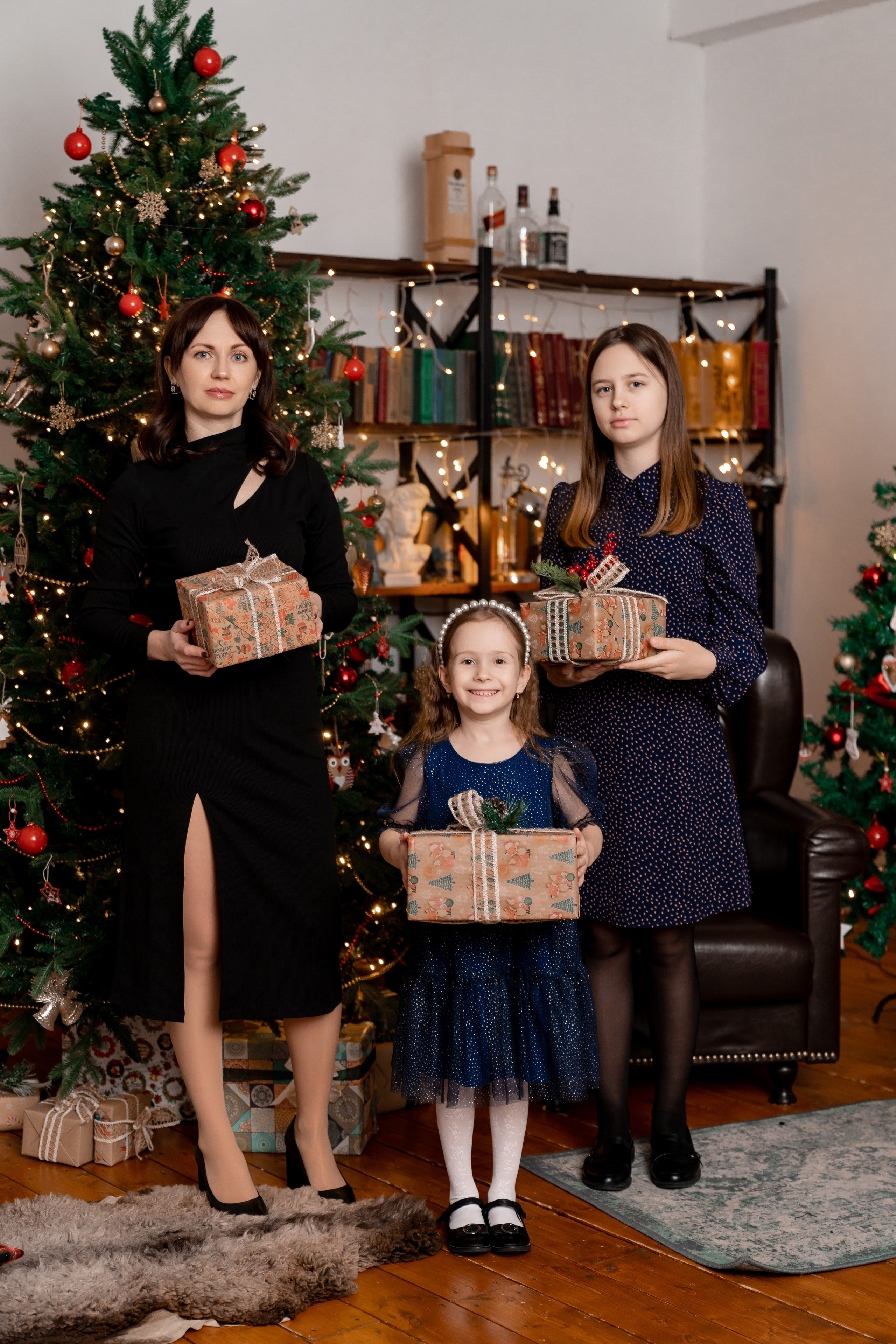 Новогодняя фотостудия. Семейный фотограф СПб Анастасия Василь. Фотосессия на годик