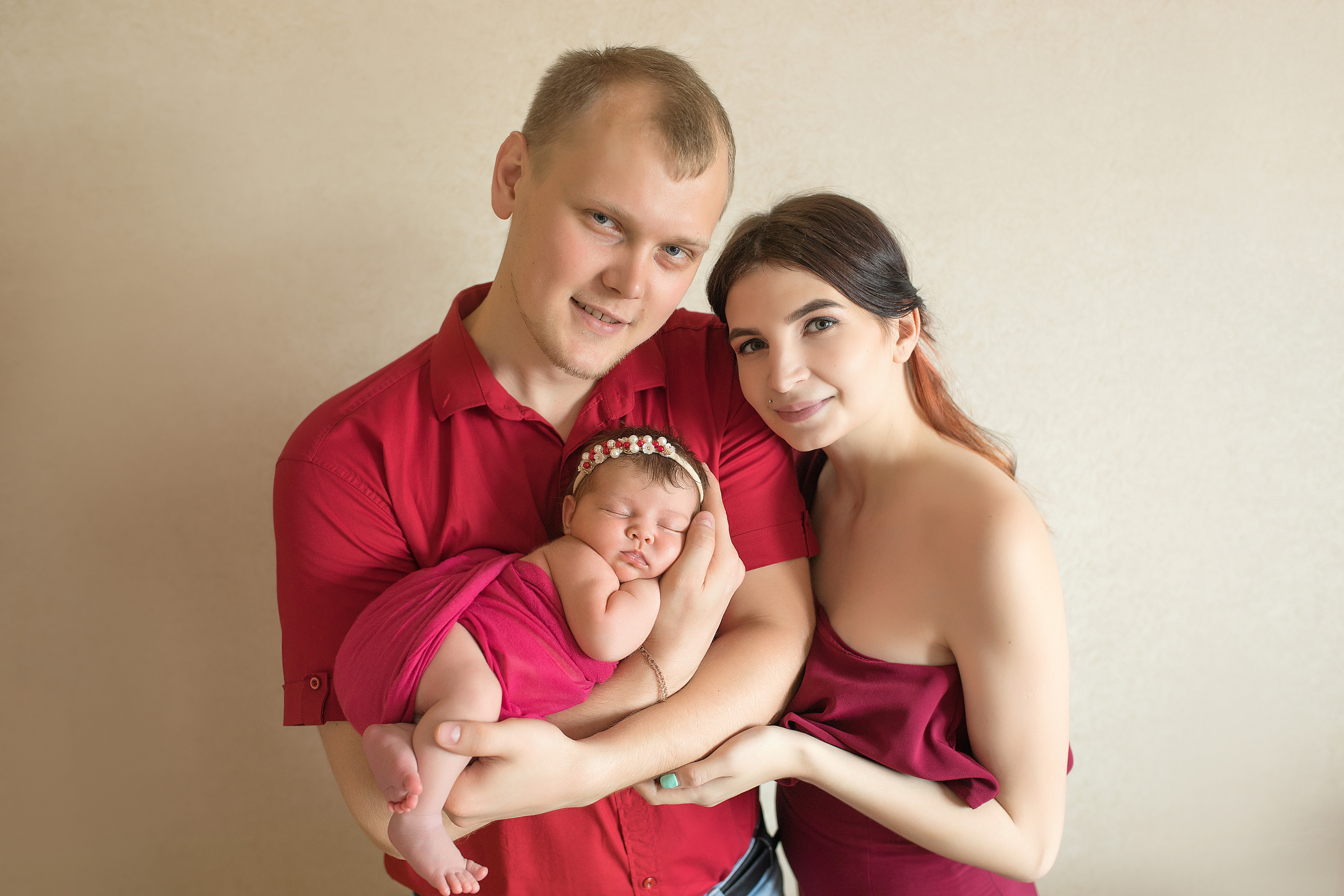 Фото с родителями. Фотограф новорожденных Москва Архипова Татьяна