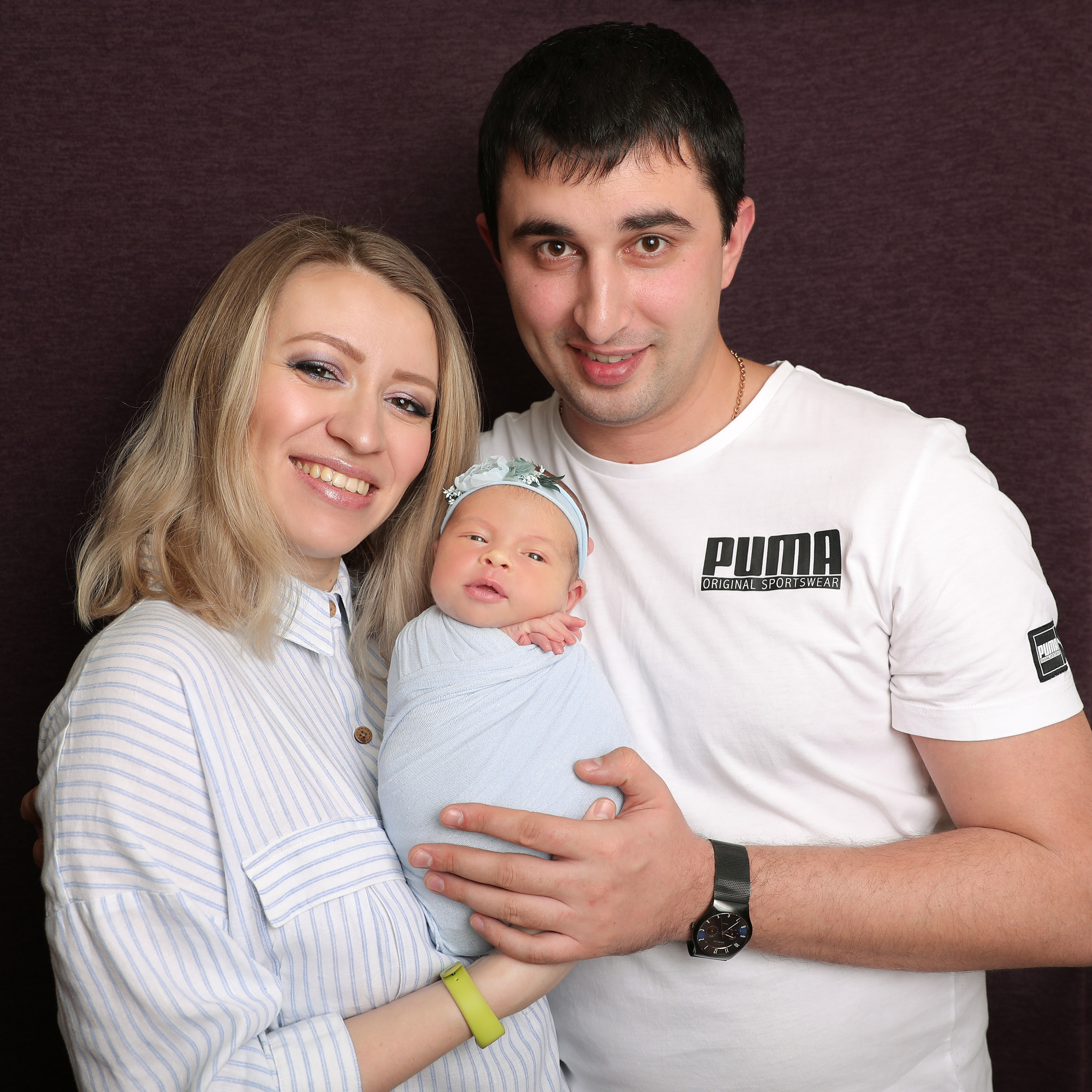 Фото с родителями. Фотограф новорожденных Москва Архипова Татьяна