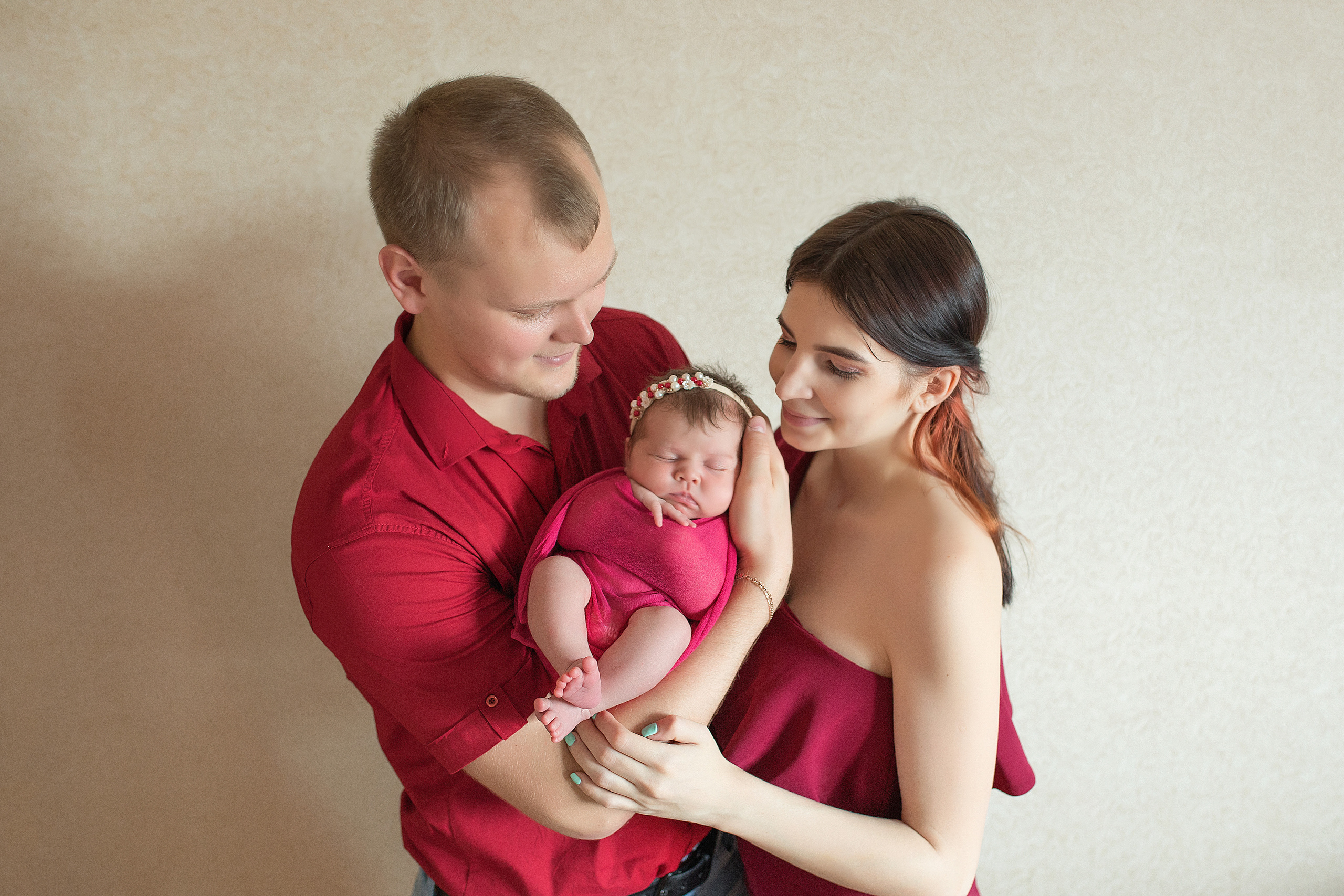 Фото с родителями. Фотограф новорожденных Москва Архипова Татьяна