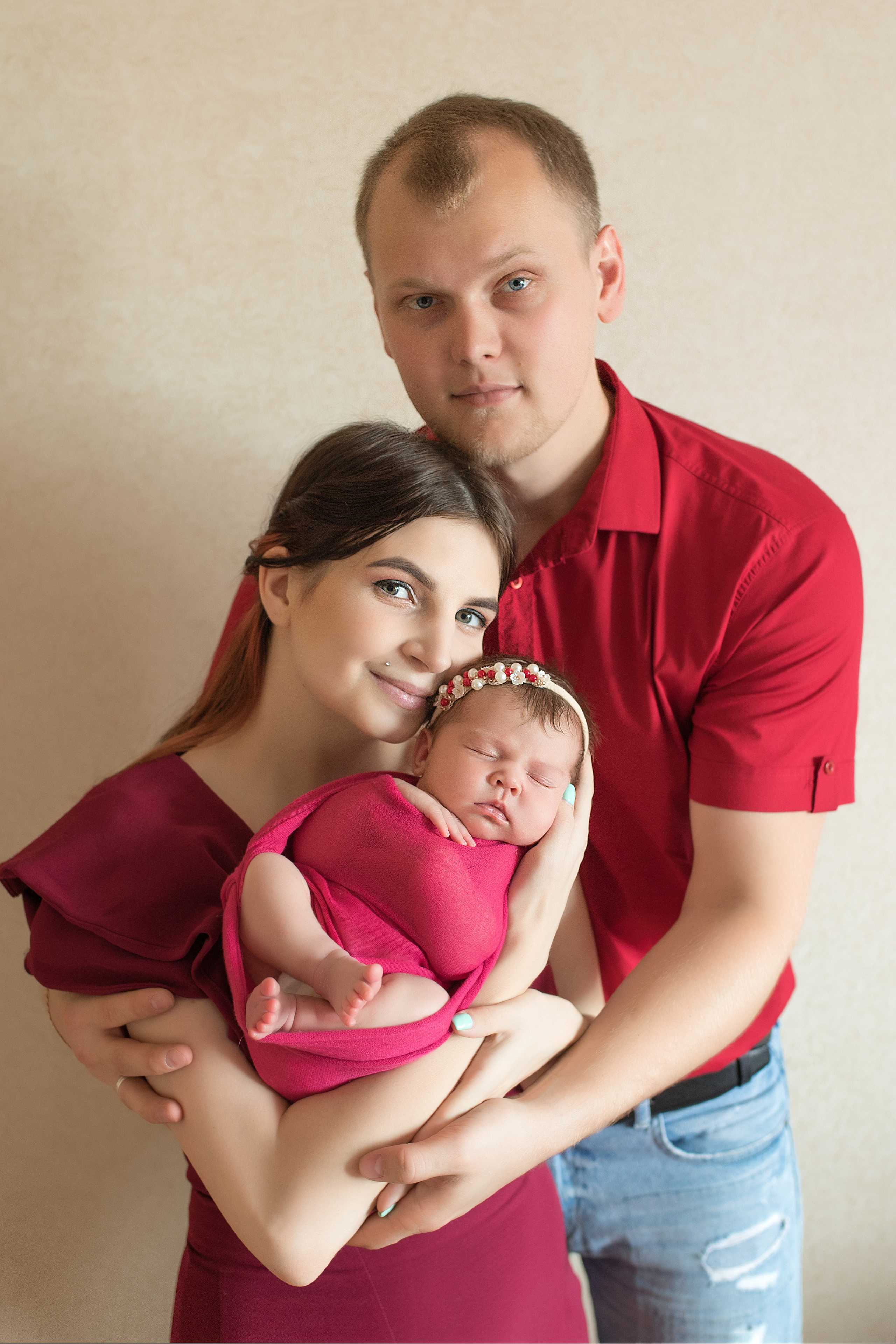 Фото с родителями. Фотограф новорожденных Москва Архипова Татьяна