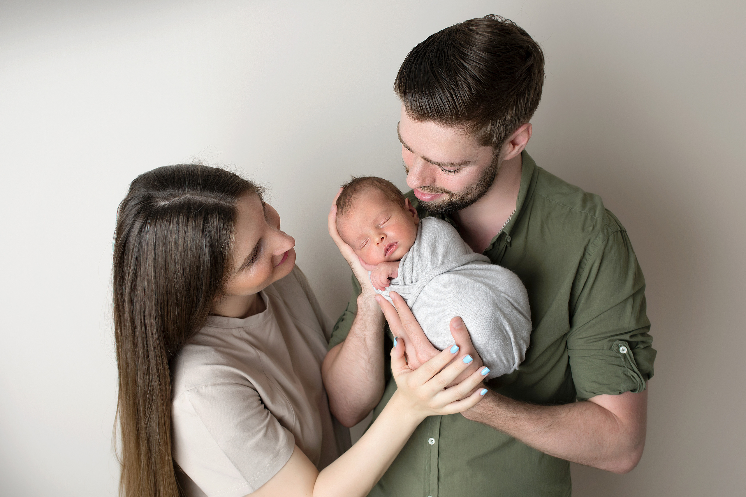 Фото с родителями. Фотограф новорожденных Москва Архипова Татьяна