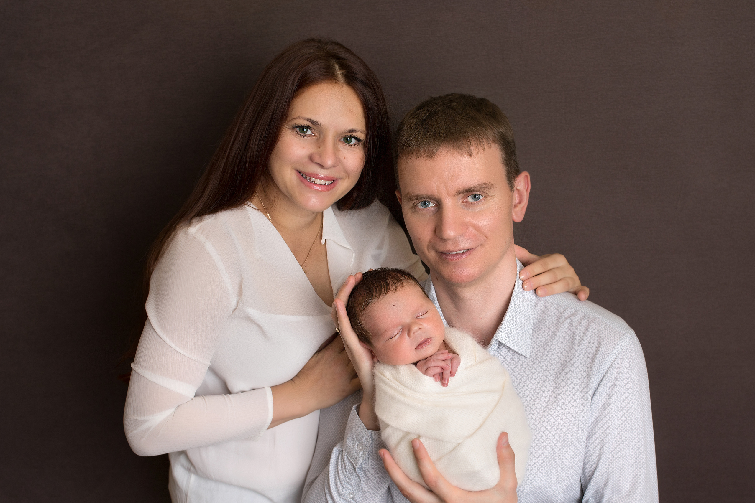 Фото с родителями. Фотограф новорожденных Москва Архипова Татьяна