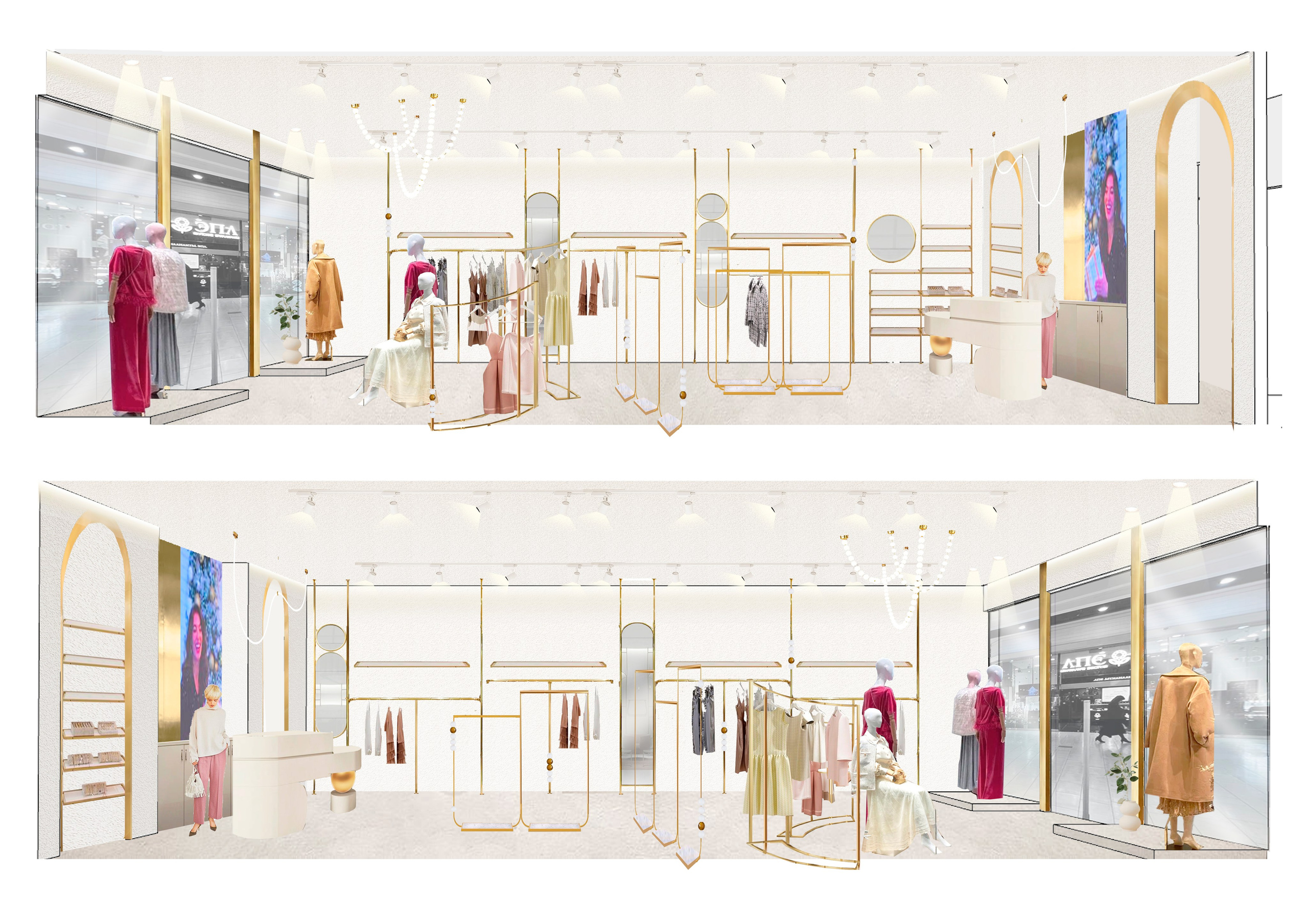 ТОРГОВЫЕ ЗАЛЫ, ОФИС «ANNA VERDI». Студия дизайна интерьеров FORMA