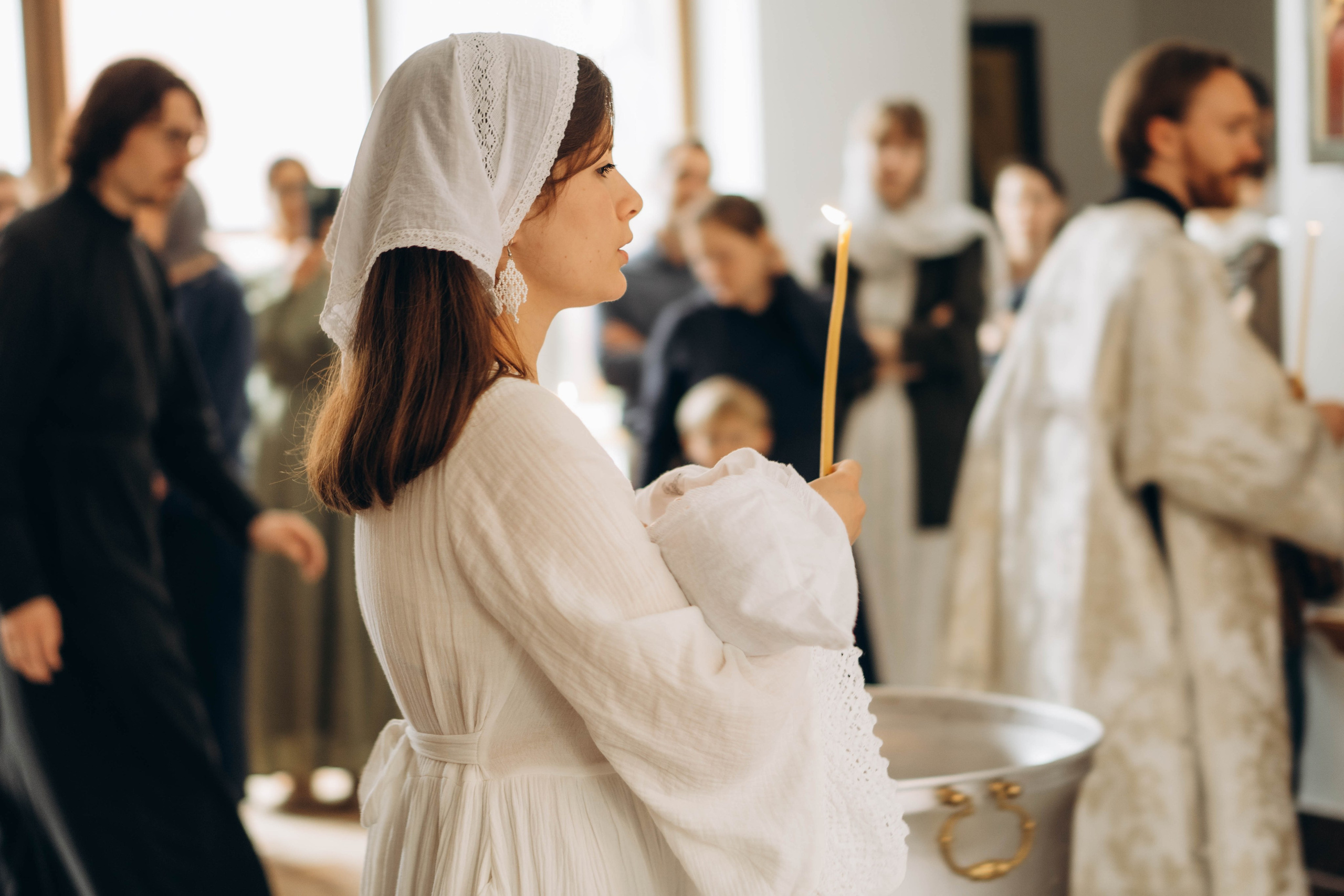 Крещение Миропии Лихов переулок ПСТГУ. Фотограф Москва Валерия Веденина
