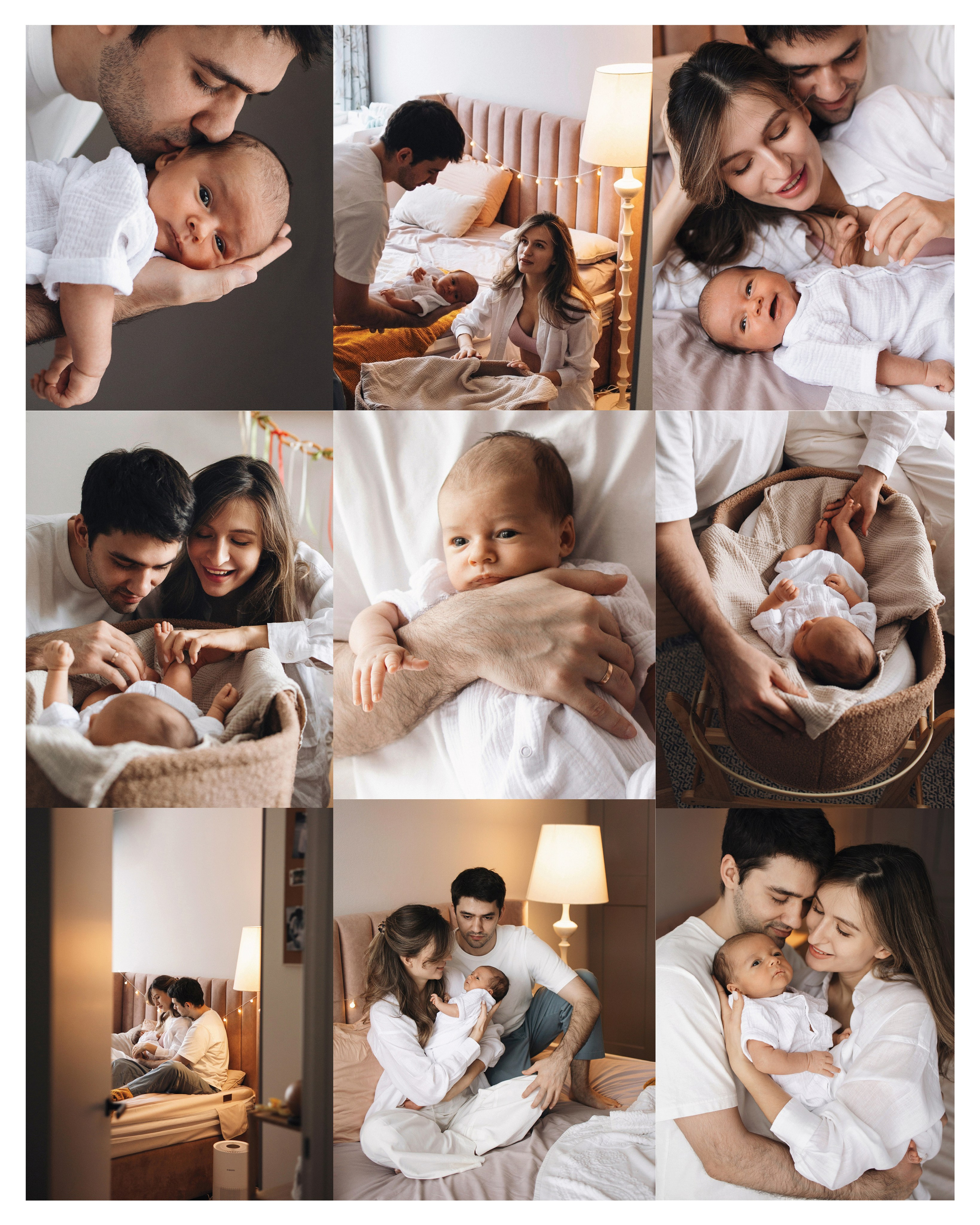 Диана, Рустам, Дамир, домашняя newborn. Семейный фотограф в Москве Марина Петра