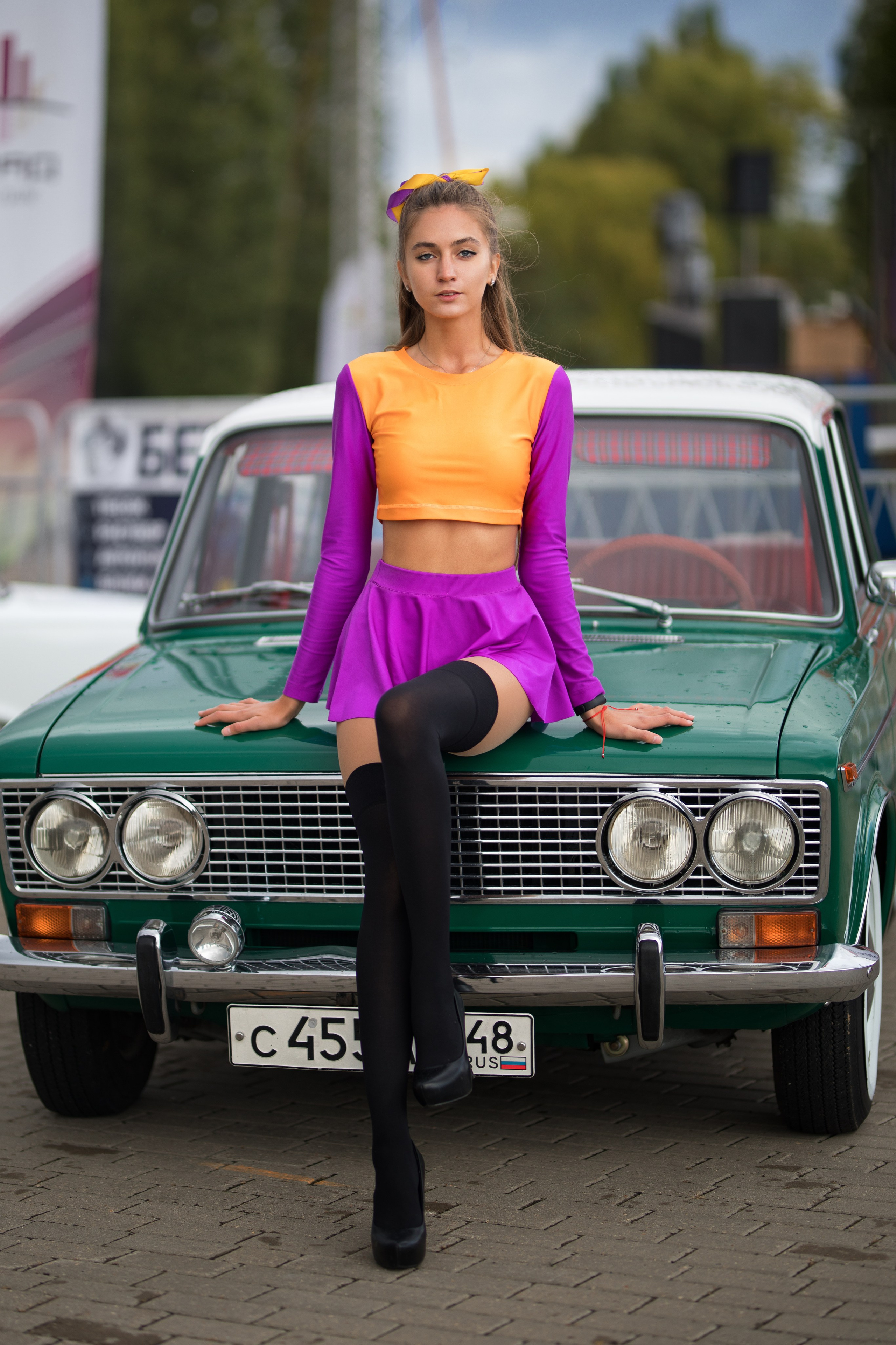 Съемка для Дианы и Юлии на автошоу