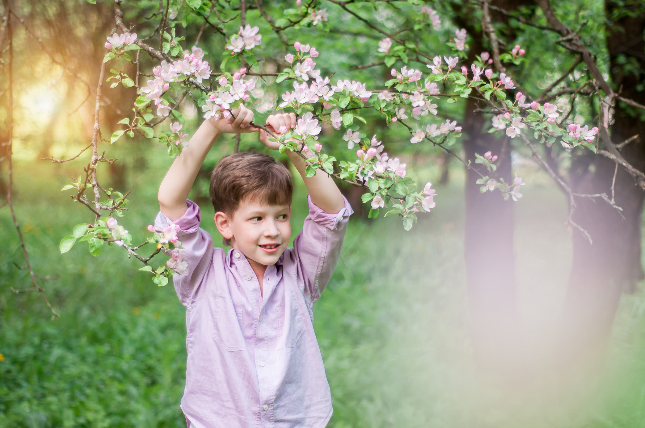 Весенняя фотосессия: «Цветение и дети». Семейный и детский фотограф в Ярославле, Максимова Светлана