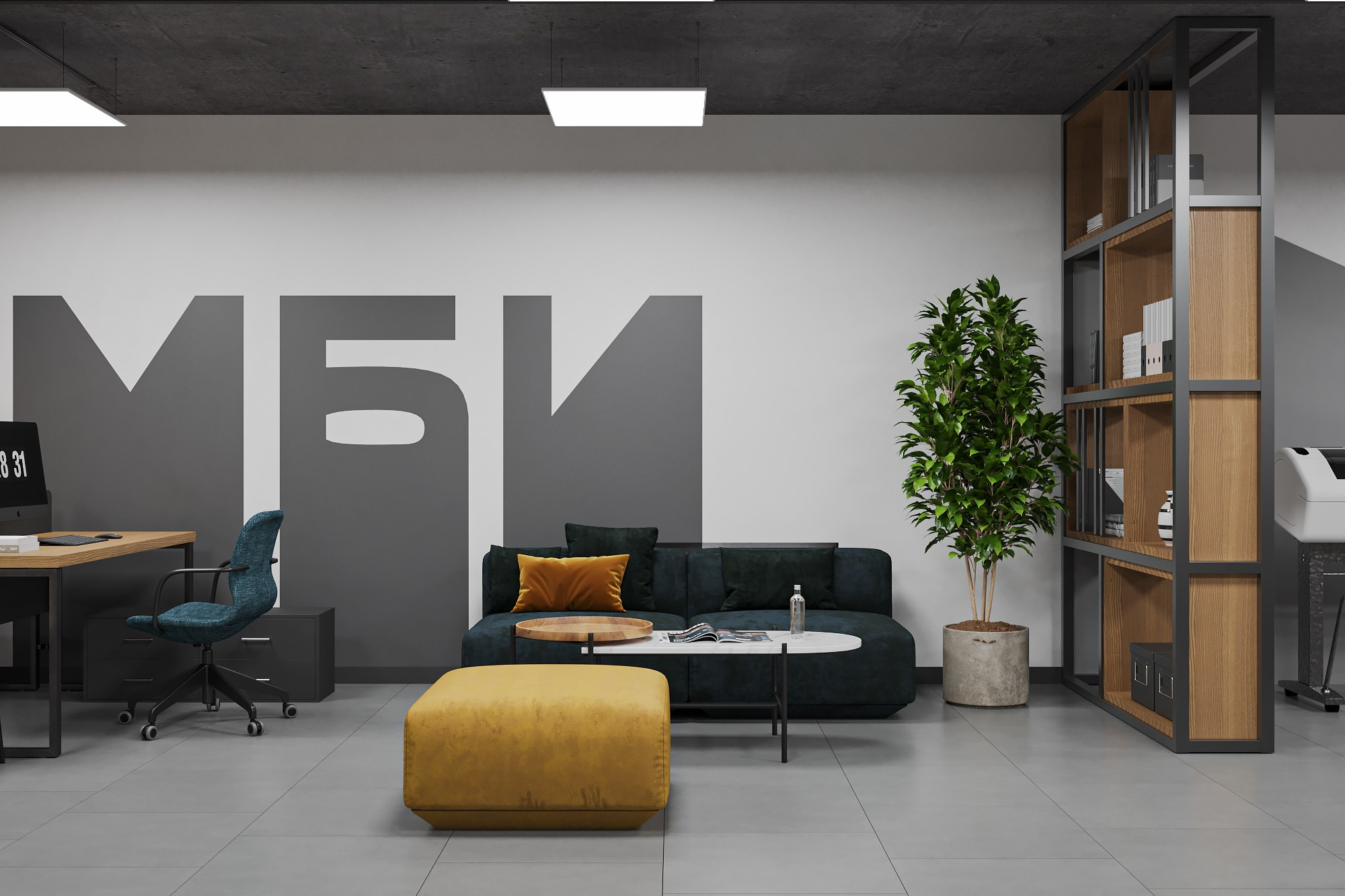 Офисы рекламного агенства «СиЭмБи, 150 м². Студия дизайна