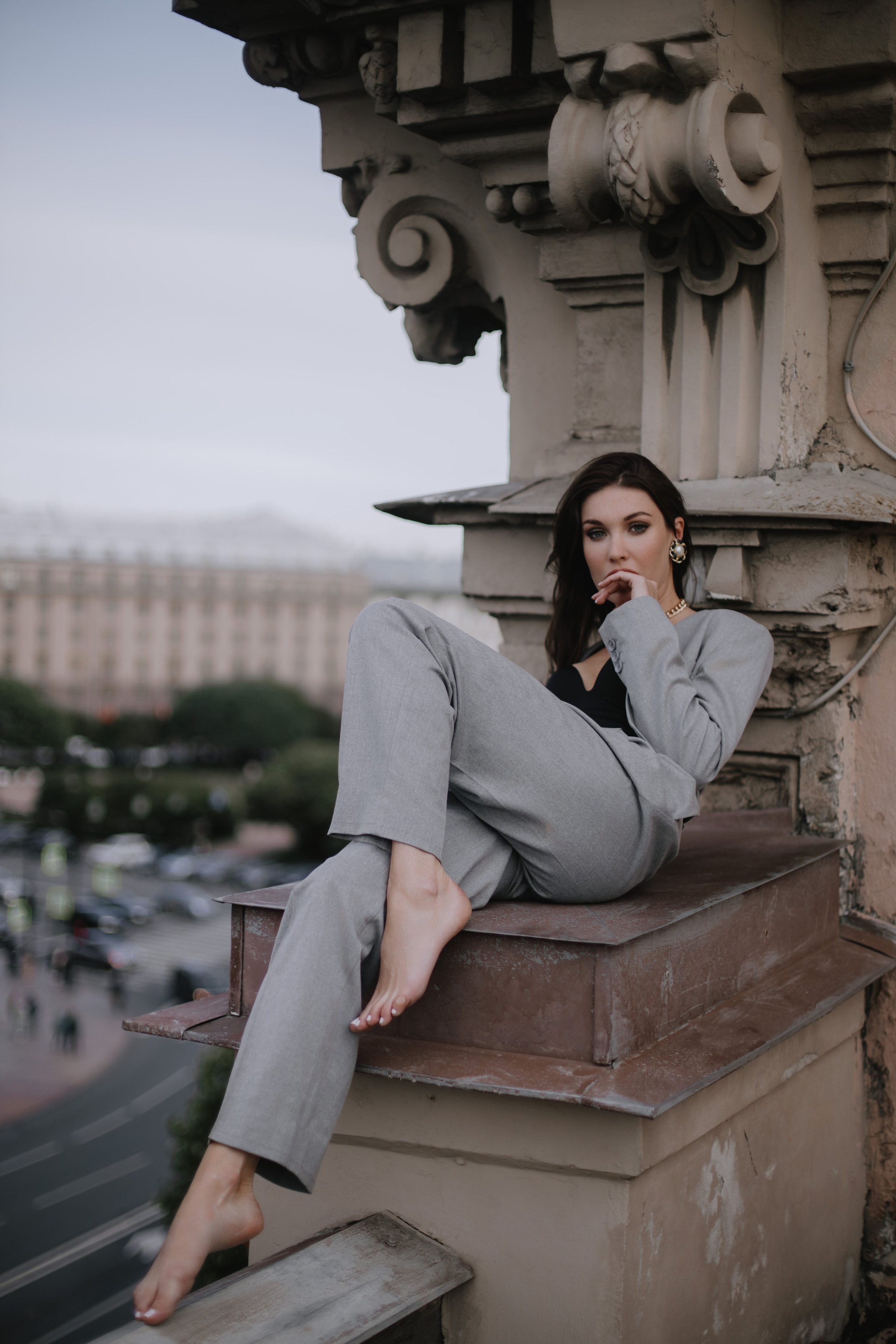 Вероника (съемка на крыше). Фотограф в Москве и Санкт-Петербурге Дарина