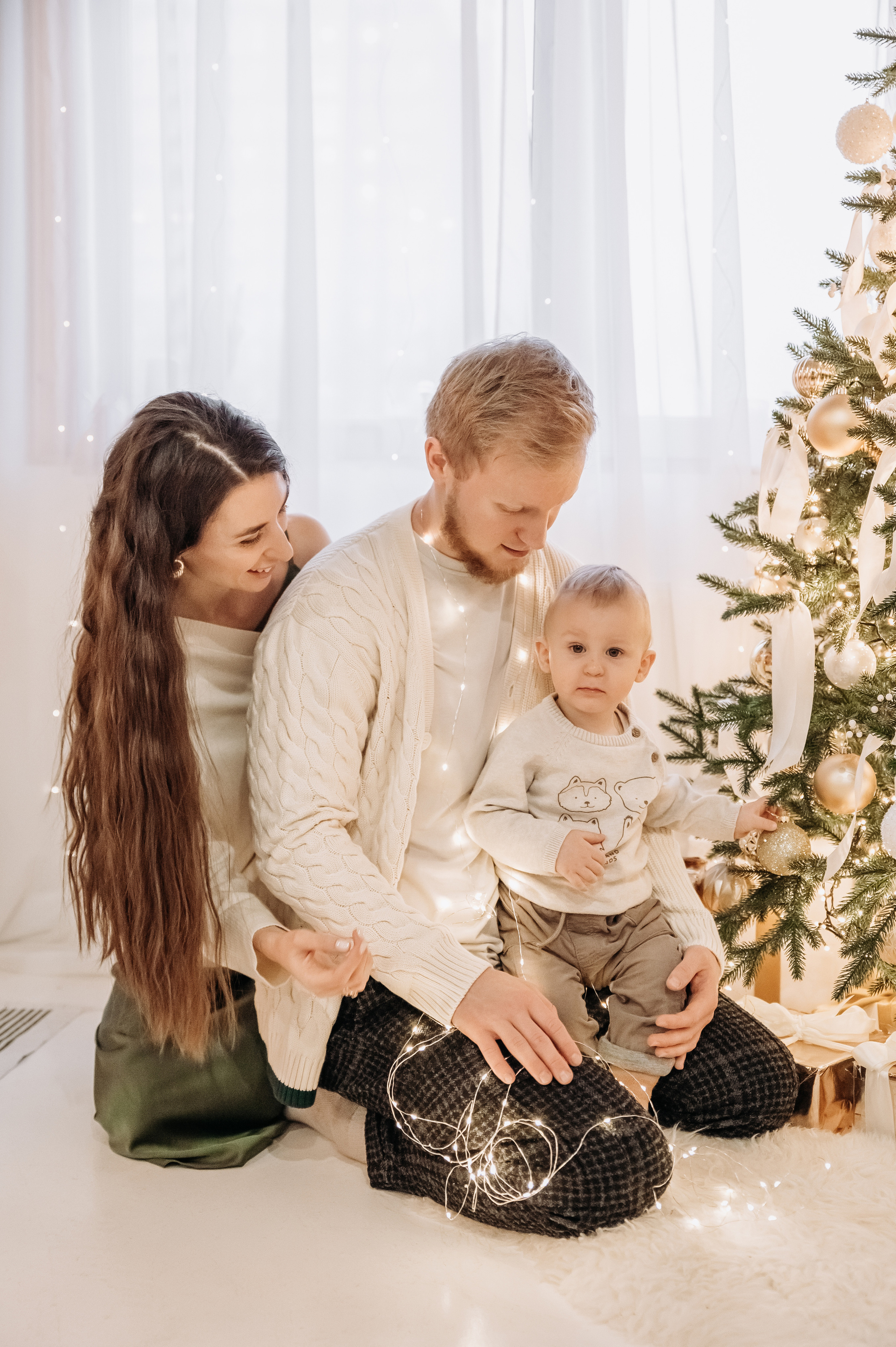 Новогодняя семейная фотосессия Вити, Насти и Матвея. Фотограф в Москве и Московской области Таня Яблочкина