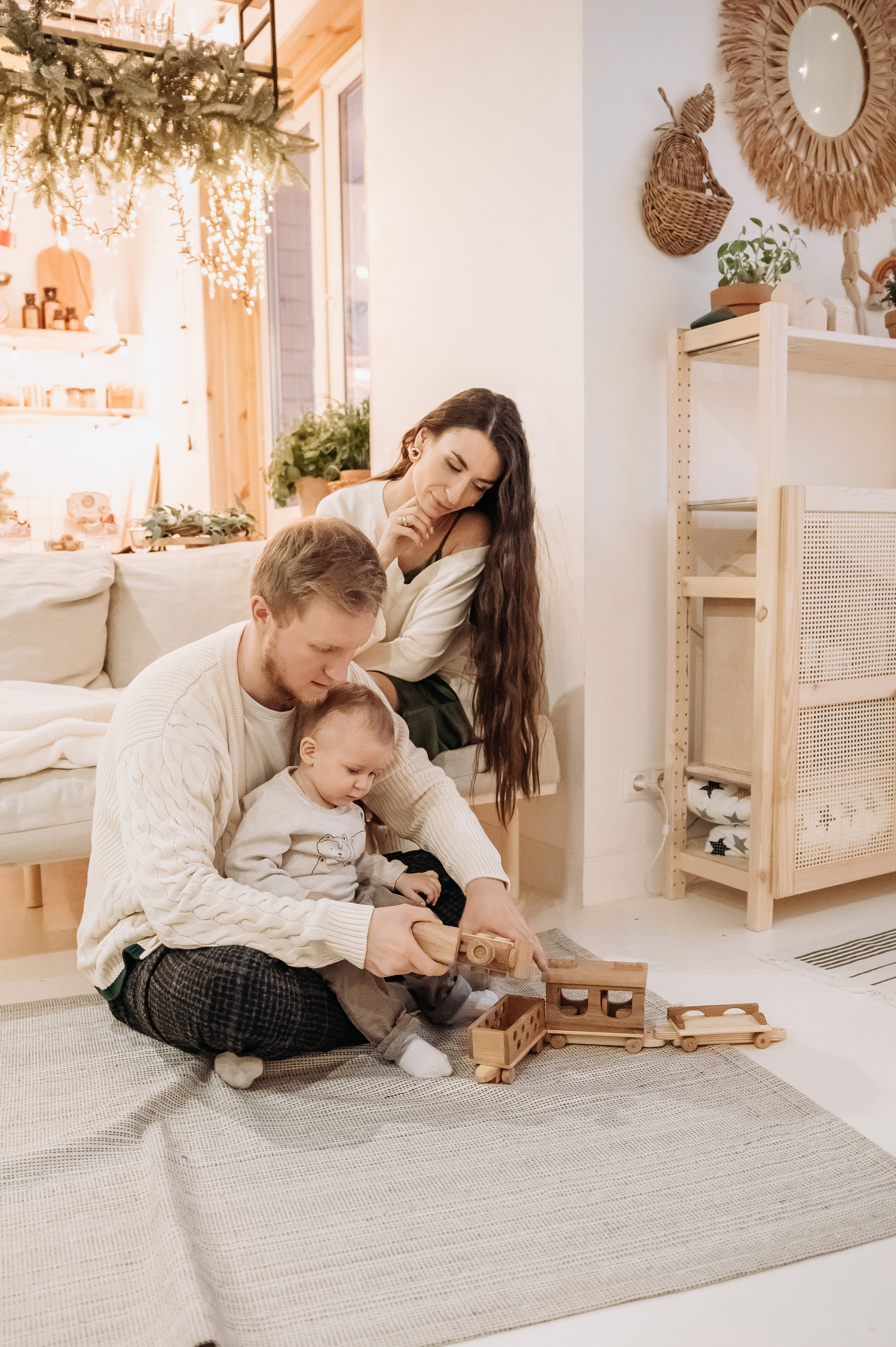 Новогодняя семейная фотосессия Вити, Насти и Матвея. Фотограф в Москве и Московской области Таня Яблочкина