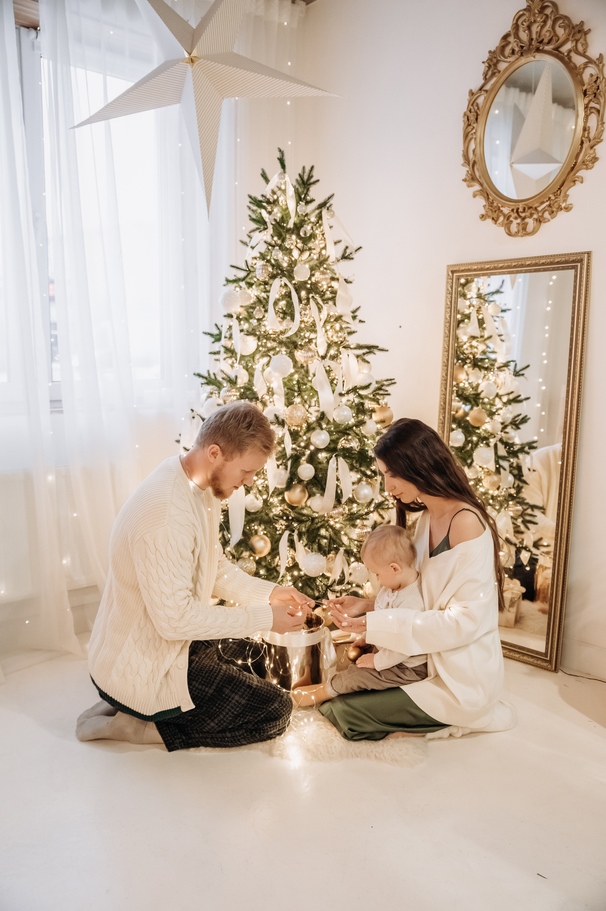 Новогодняя семейная фотосессия Вити, Насти и Матвея. Фотограф в Москве и Московской области Таня Яблочкина