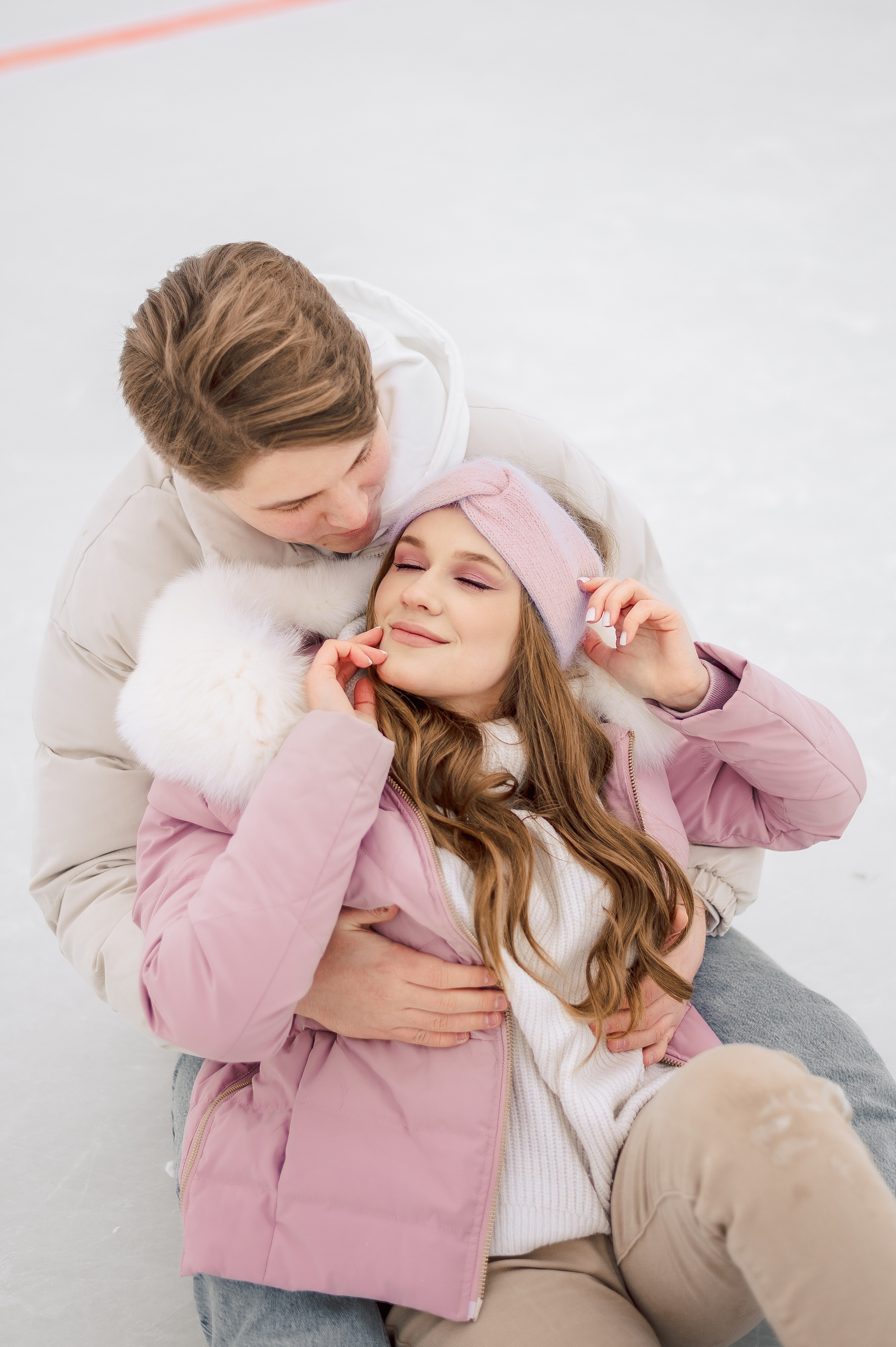 Love story Глеба и Саши на катке. Фотограф в Москве и Московской области Таня Яблочкина