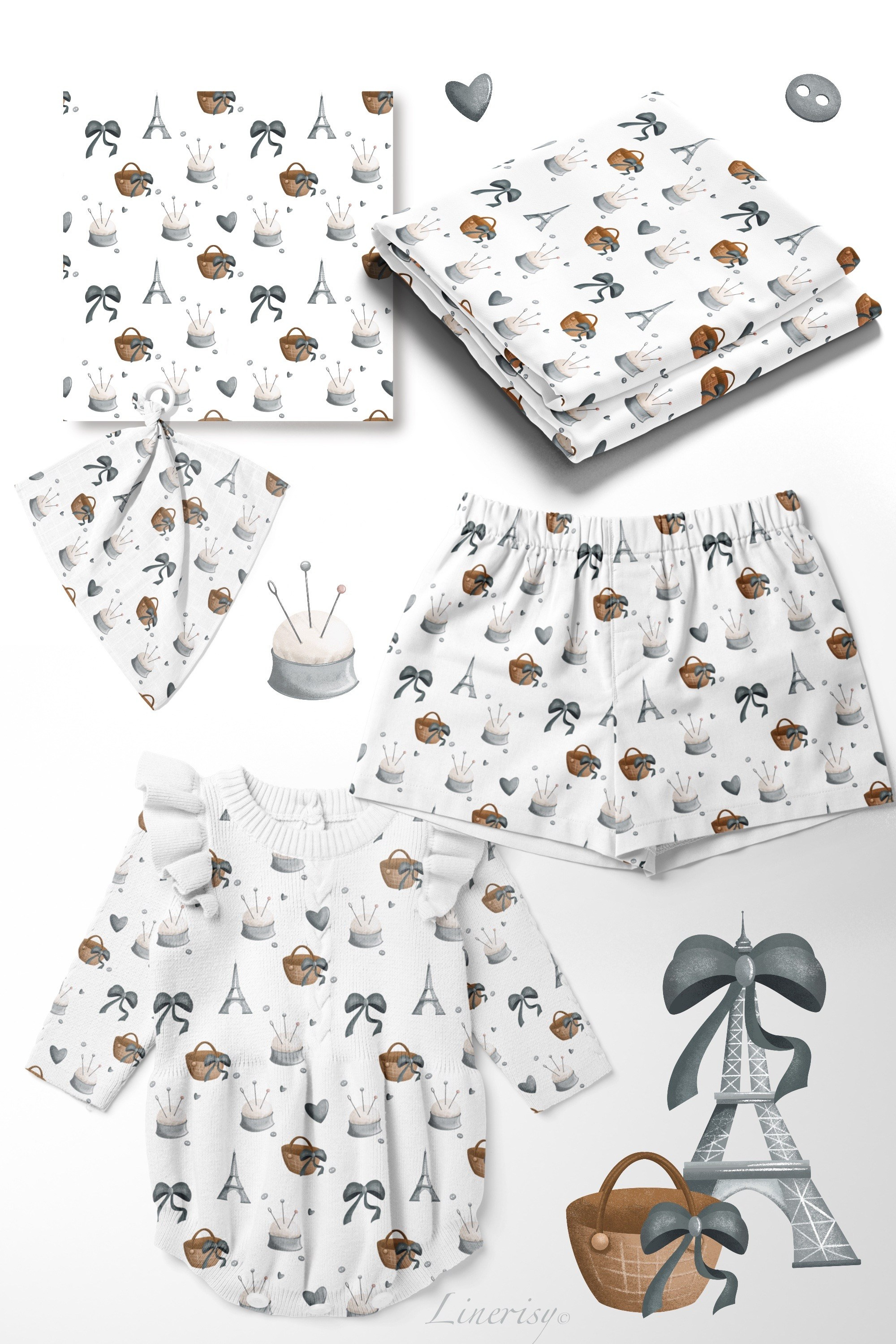 Бесшовные паттерны. Художник-иллюстратор Евгения Бекренёва