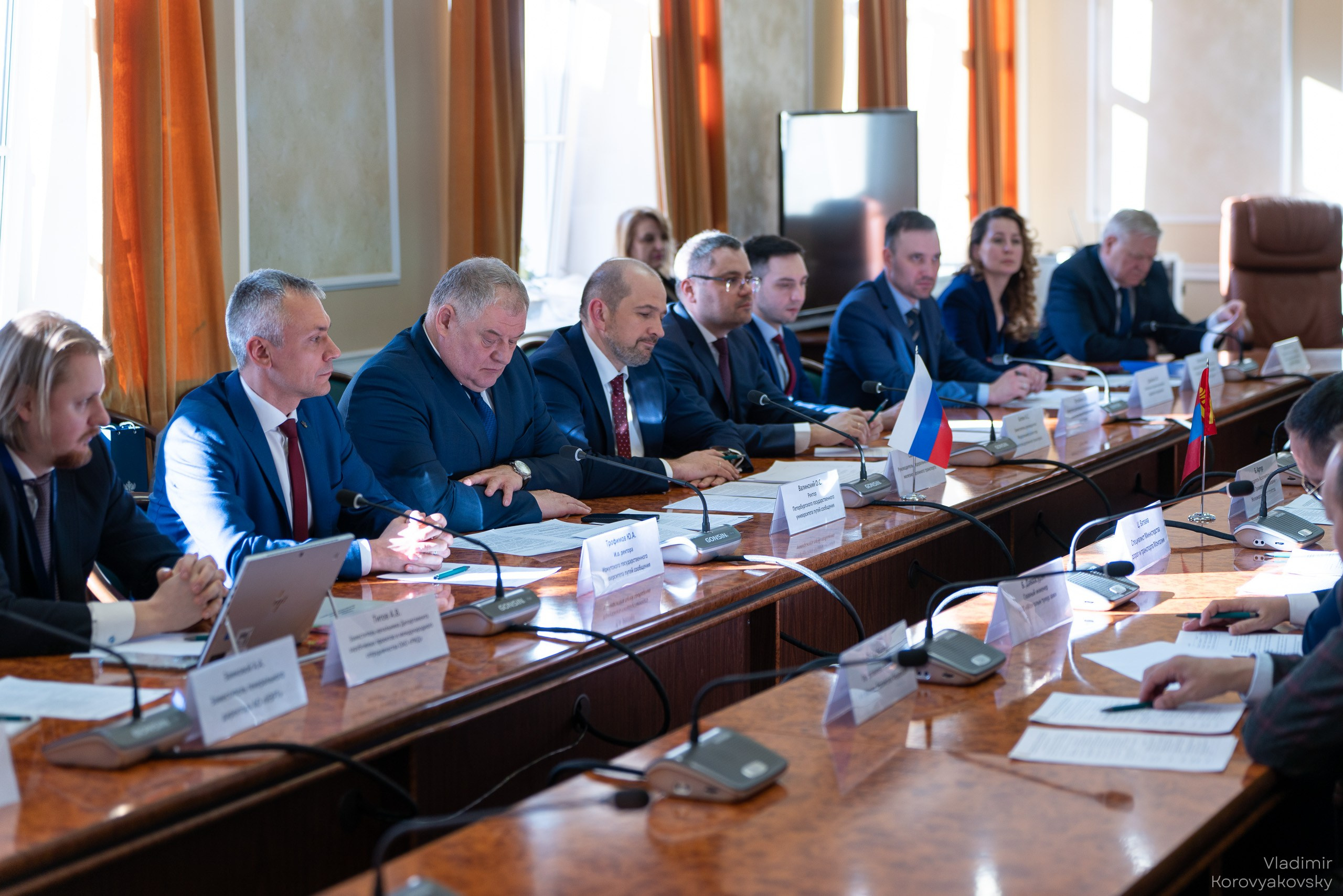 Совещание руководства ПГУПС с Делегациями Исполнительного агентства Правительства Монголии и делегацией АО «УБЖД». Фотограф Владимир Коровяковский