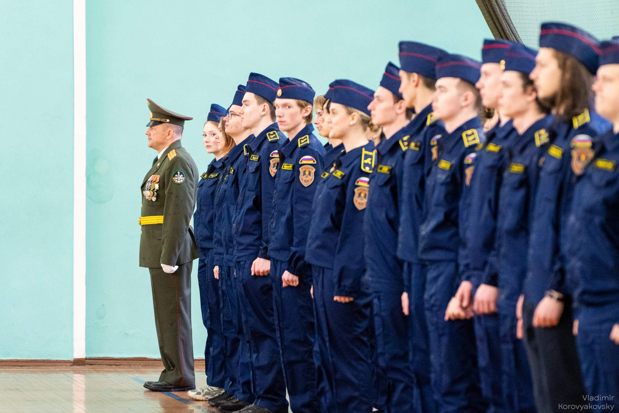 Торжественное закрытие курса военной подготовки. Фотограф Владимир Коровяковский