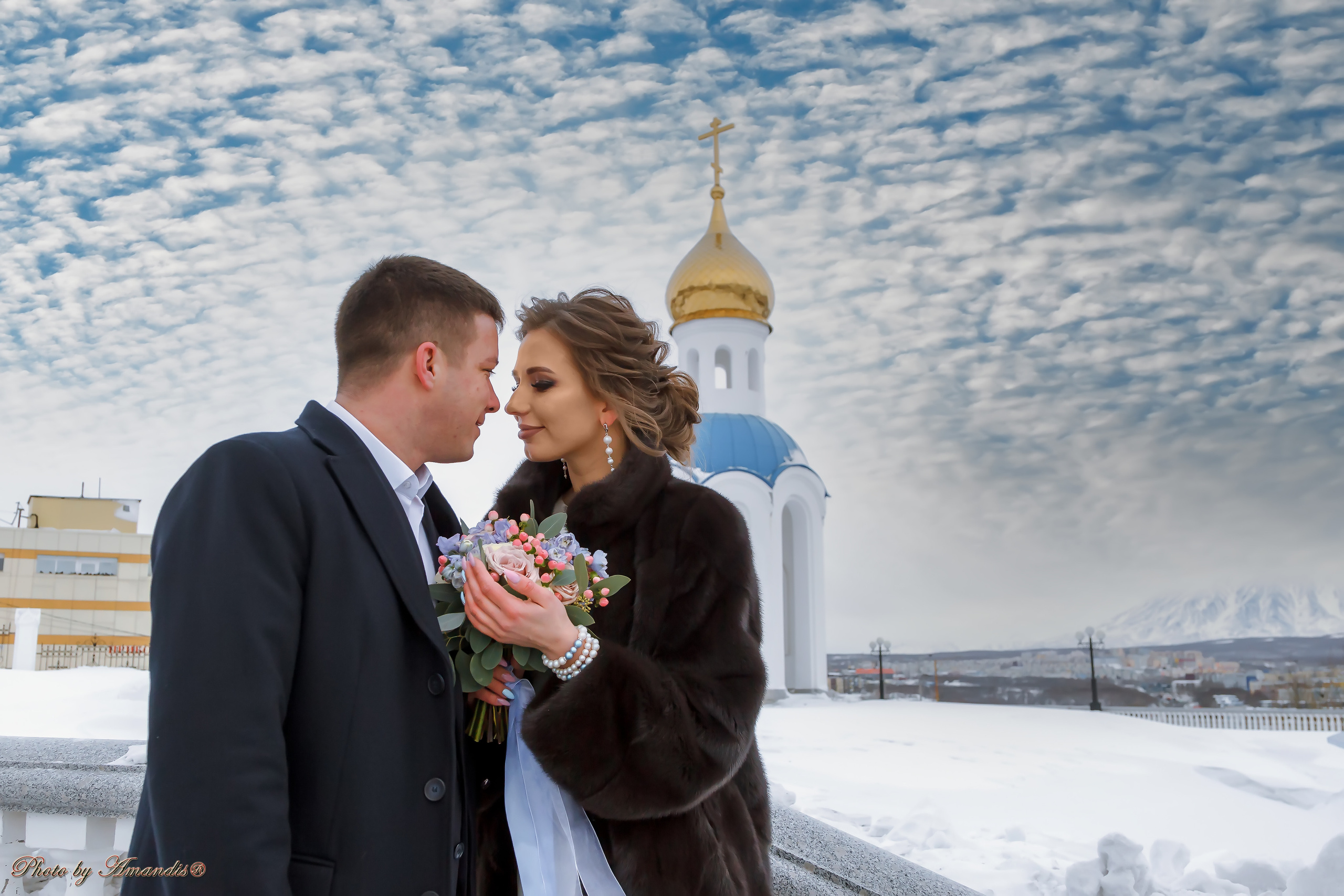 Свадьба Ивана и Марии (Петропавловск-Камчатский, январь 2019). Репортажная съемка в Москве и области. Анималистика