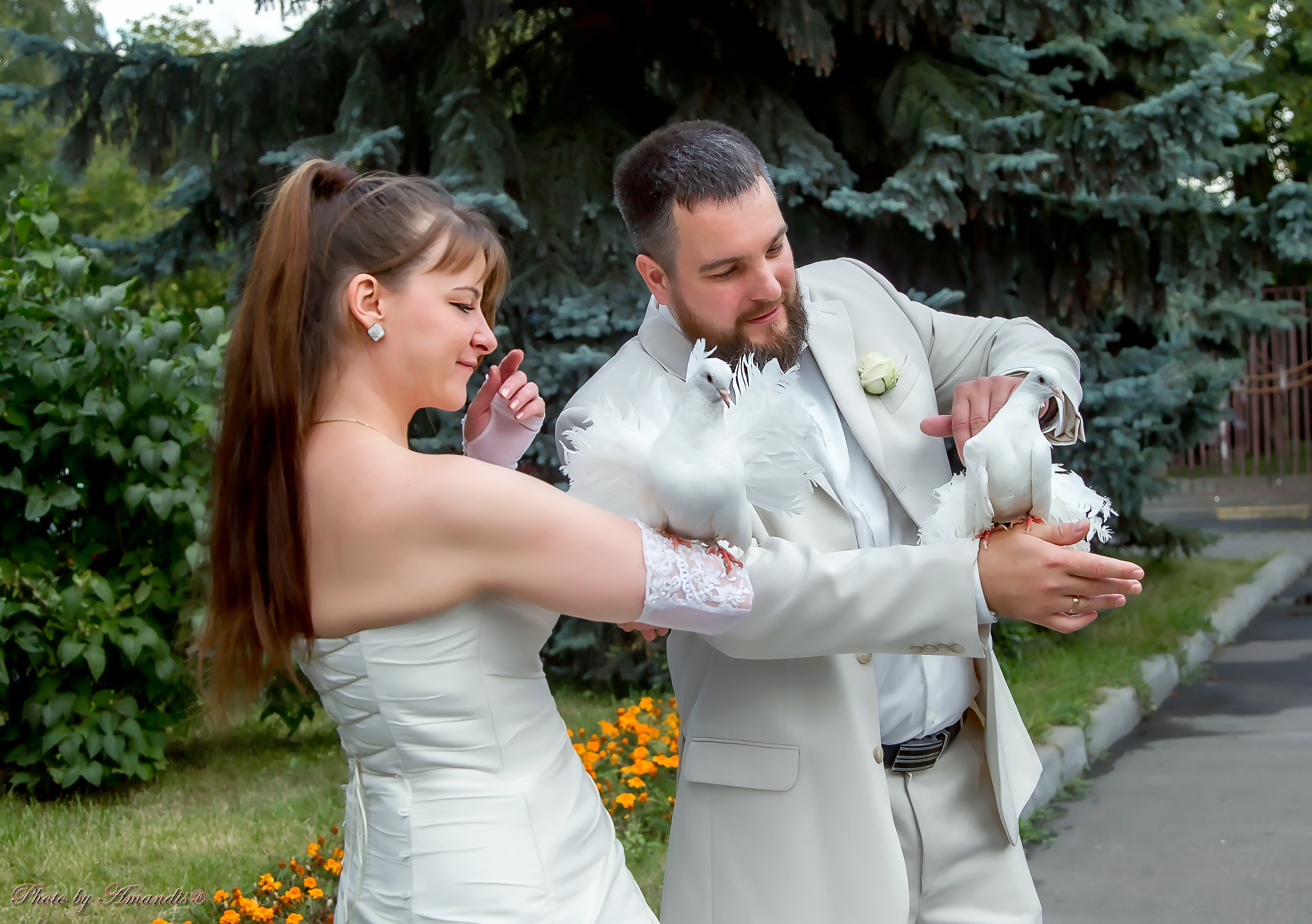 Свадьба Виталия и Екатерины (Москва, август 2020). Репортажная съемка в Москве и области. Анималистика