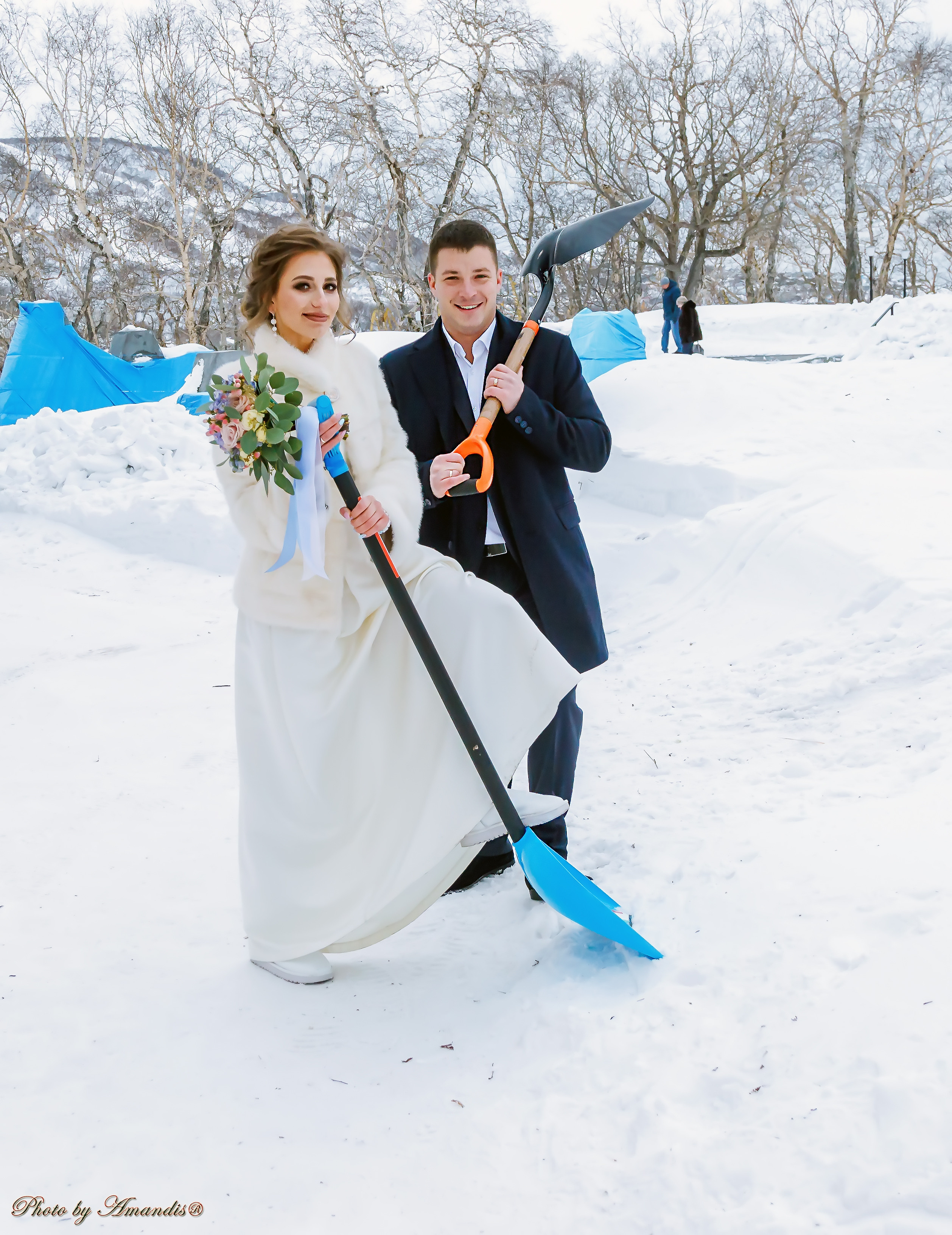 Свадьба Ивана и Марии (Петропавловск-Камчатский, январь 2019). Репортажная съемка в Москве и области. Анималистика