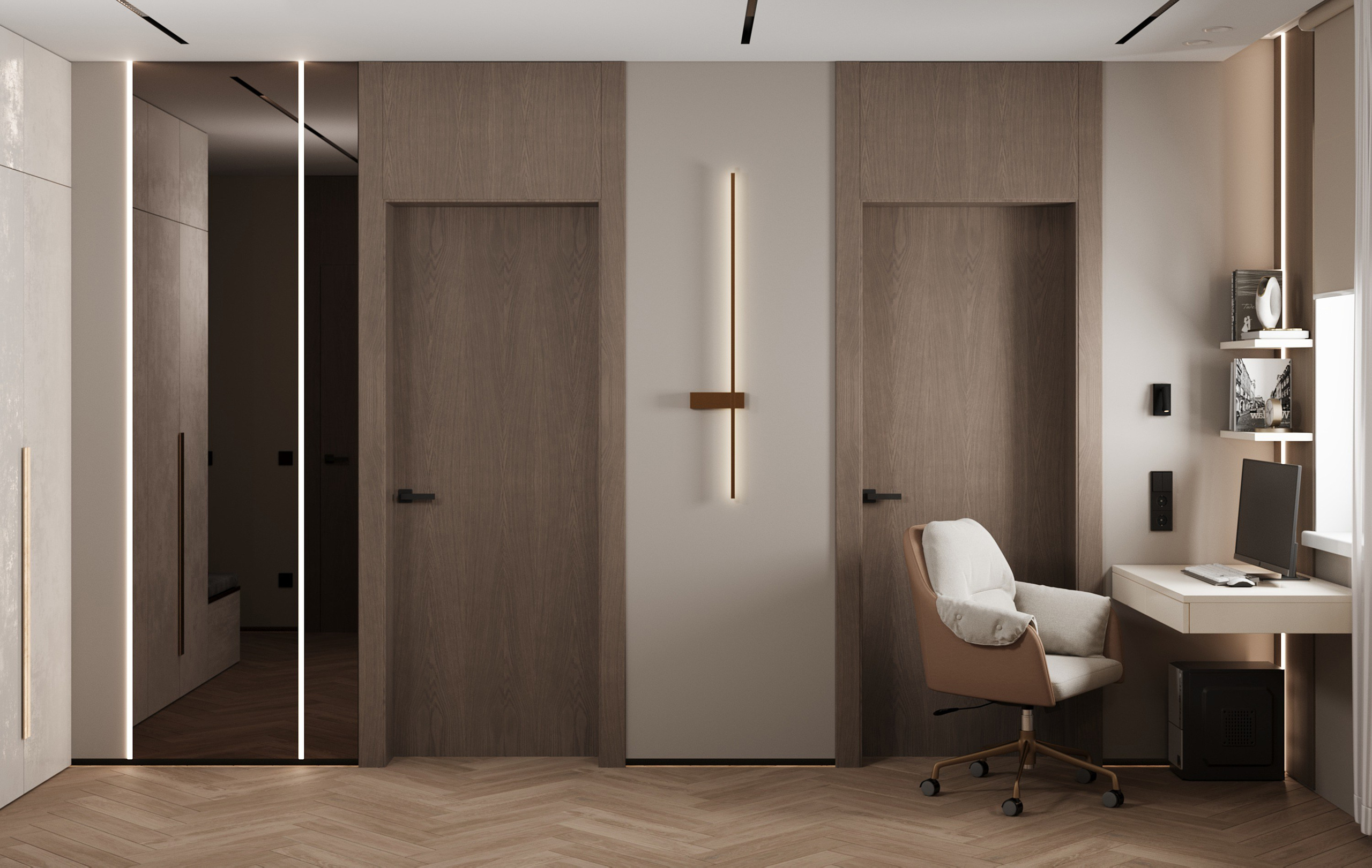 Квартира 55 м² г. Иркутск. ПРОЕКТИРОВАНИЕ ИНТЕРЬЕРОВ И АРХИТЕКТУРНЫХ РЕШЕНИЙ В СТУДИИ SHELOFAST DESIGN