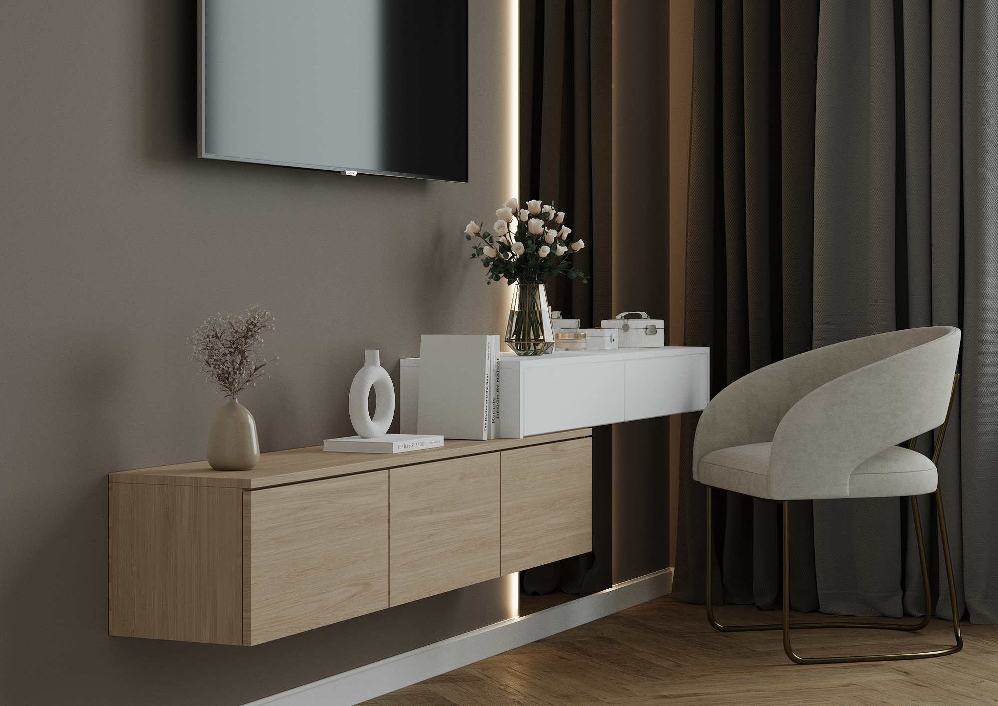 Частный дом в стиле арт-деко. Дизайнер интерьеров Ростов-на-Дону Кристина Карпенко