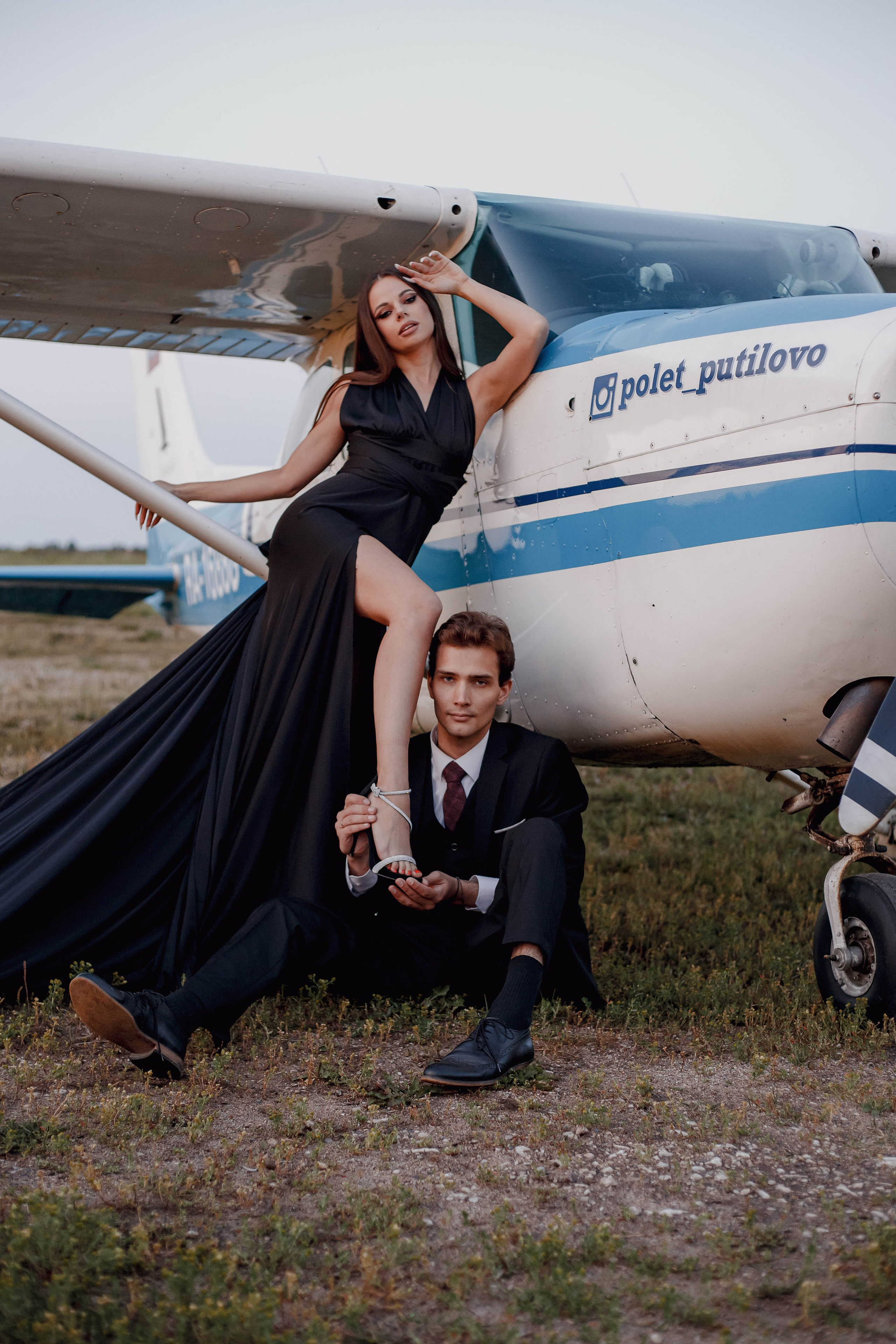 На взлетной полосе. Свадебный фотограф Санкт-Петербург  Москва