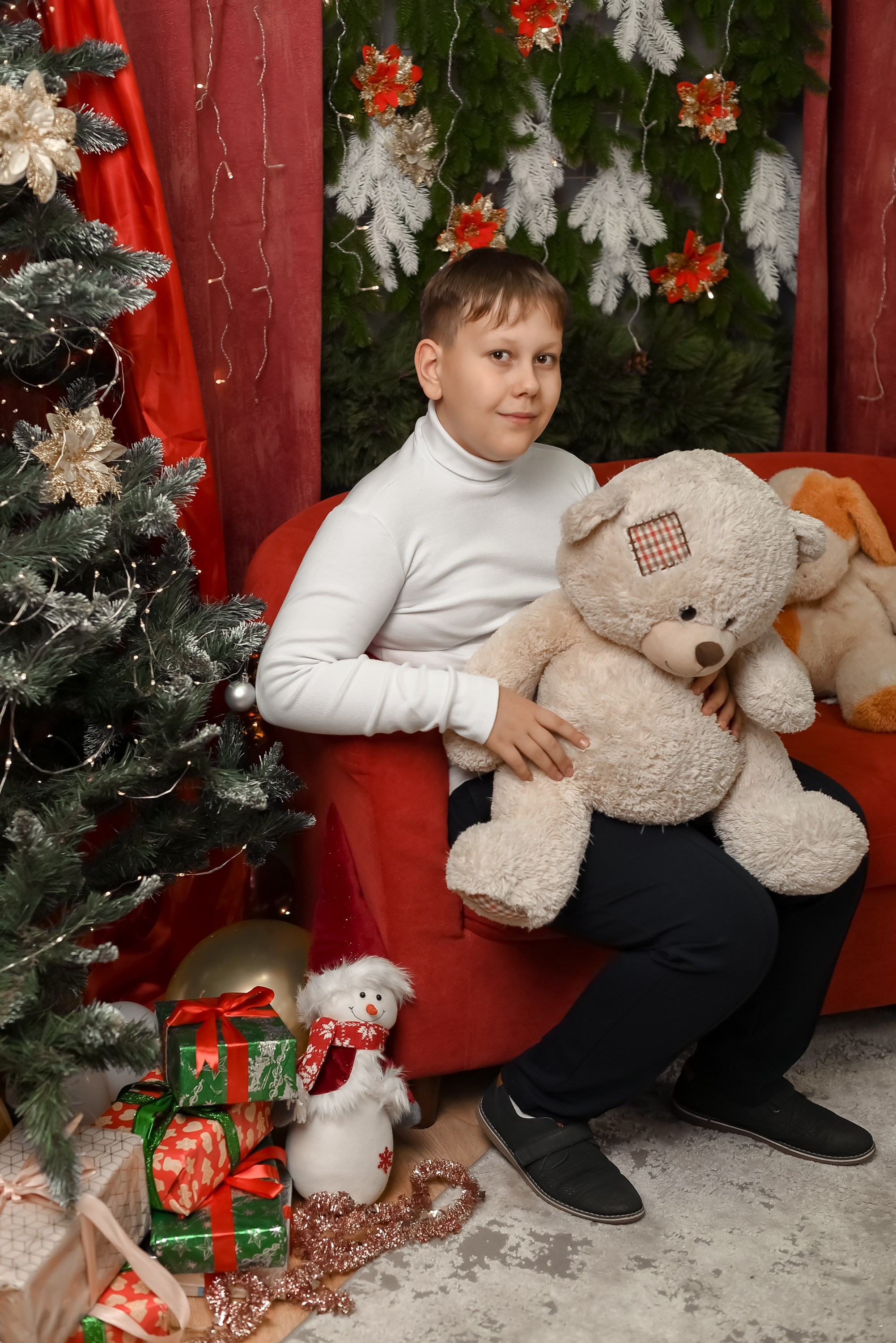 Новогодняя семейная фотосессия 2026 г. Фотограф Тула творческие фотосессии недорого Ольга Ромашина